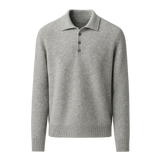 Alessandro Merino Polo Knit Grey