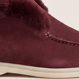 Arzano Fur-Lined High Top Loafer Burgundy