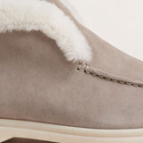 Arzano Fur-Lined High Top Loafer Taupe