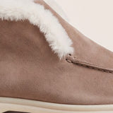 Arzano Fur-Lined High Top Loafer Dark Taupe