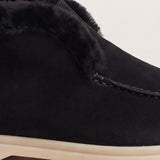 Arzano Fur-Lined High Top Loafer Black