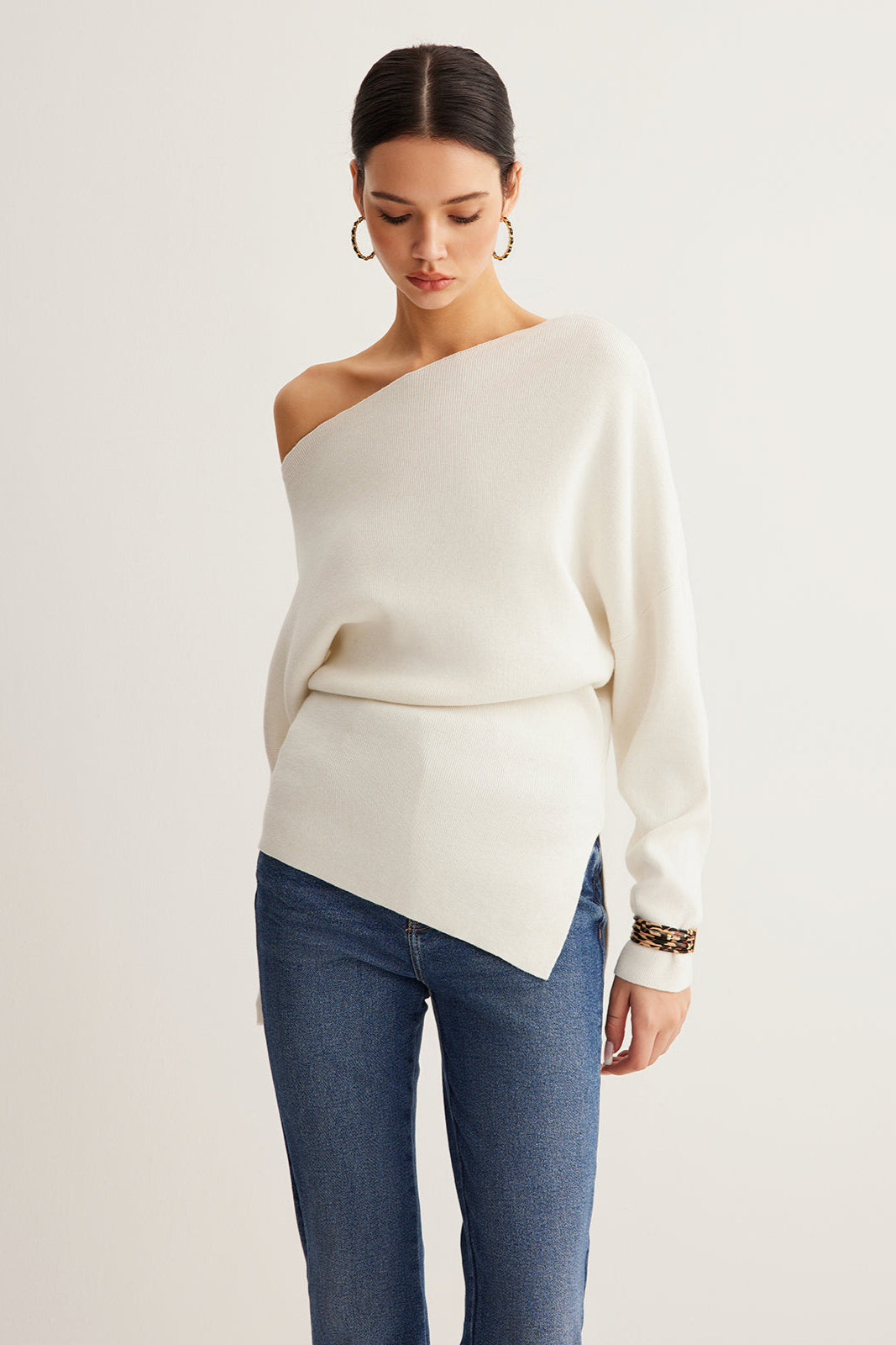 Sculpted Off-Shoulder Knit