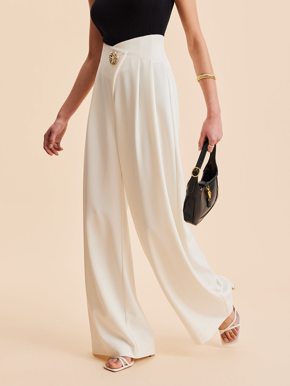 High-Waist Wide-Leg Trousers