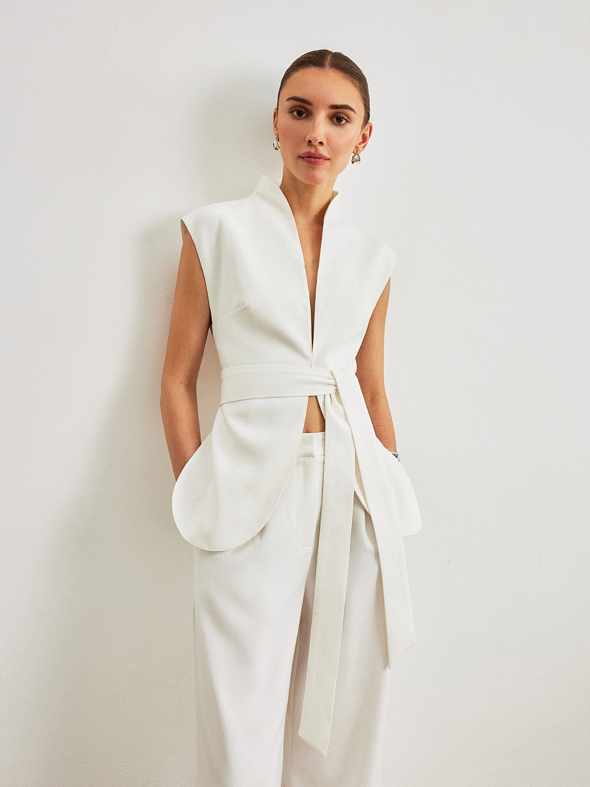 Sculpted Peplum Waistcoat