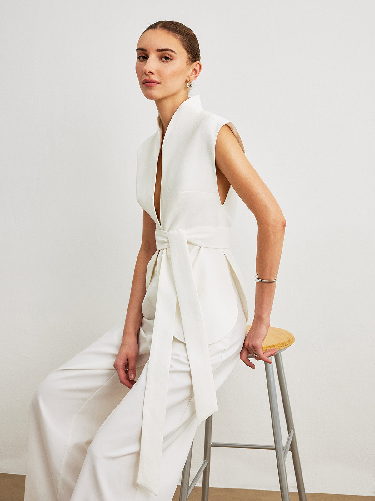 Sculpted Peplum Waistcoat