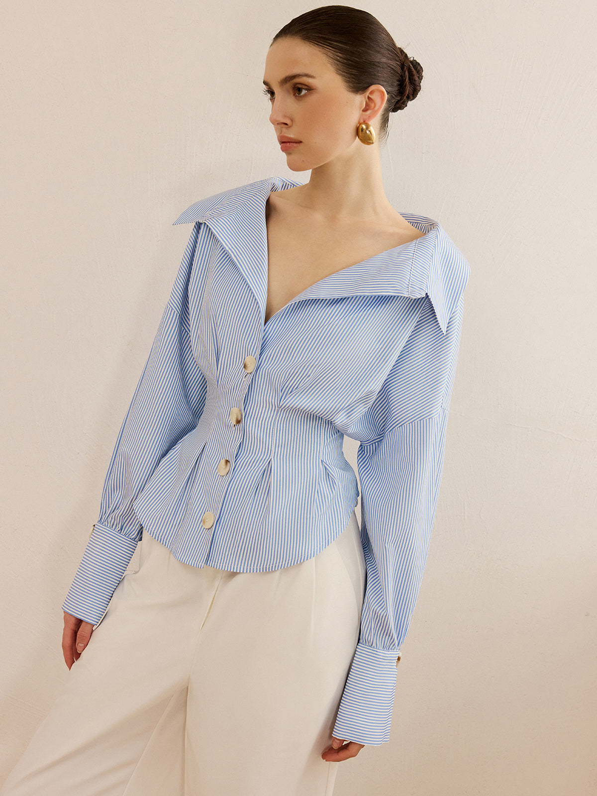 Sculpted Striped Shirt