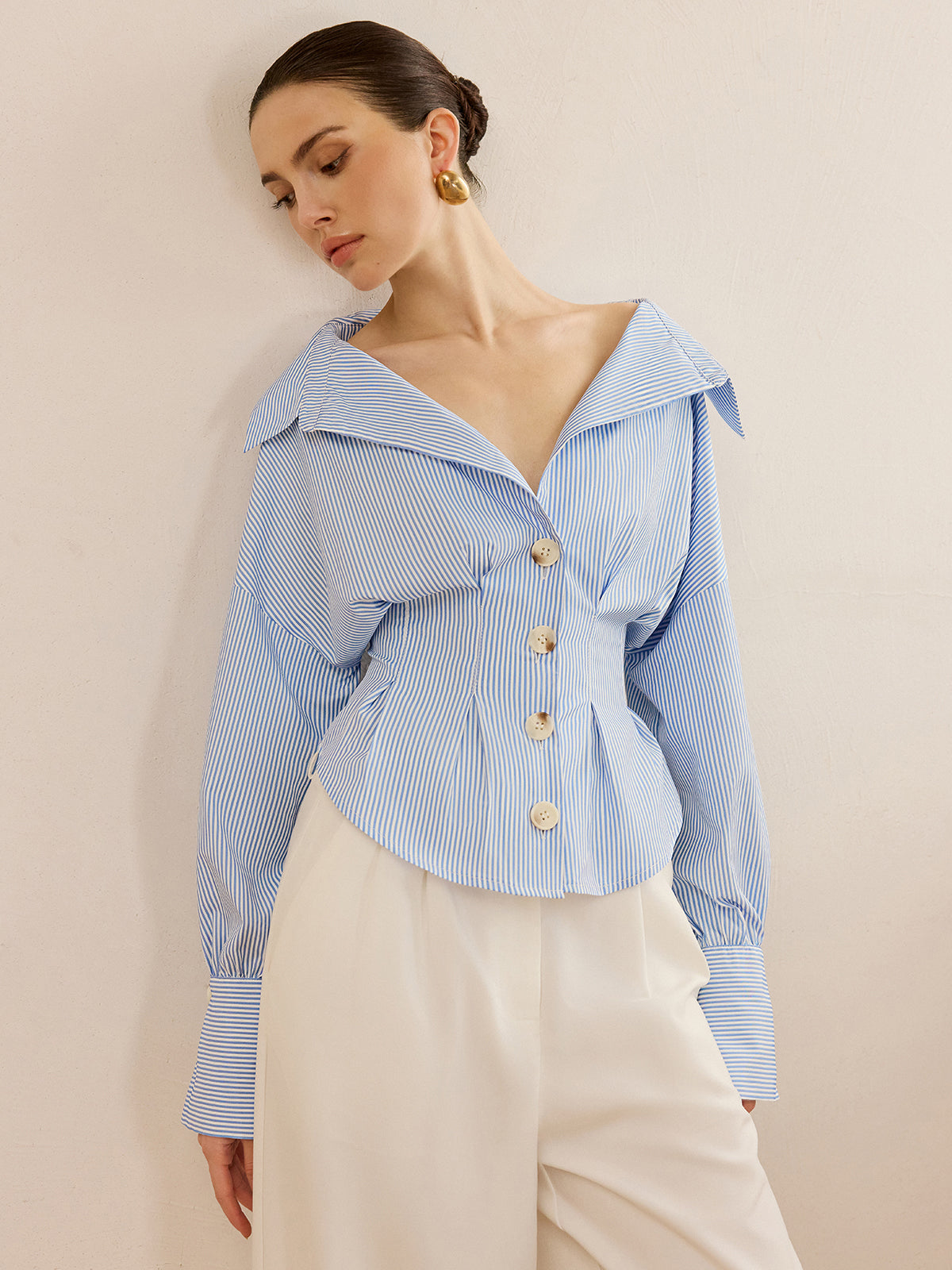 Sculpted Striped Shirt