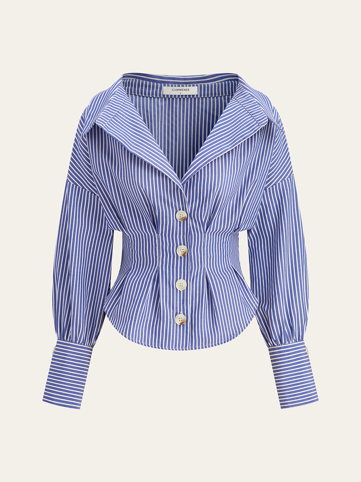 Sculpted Striped Shirt