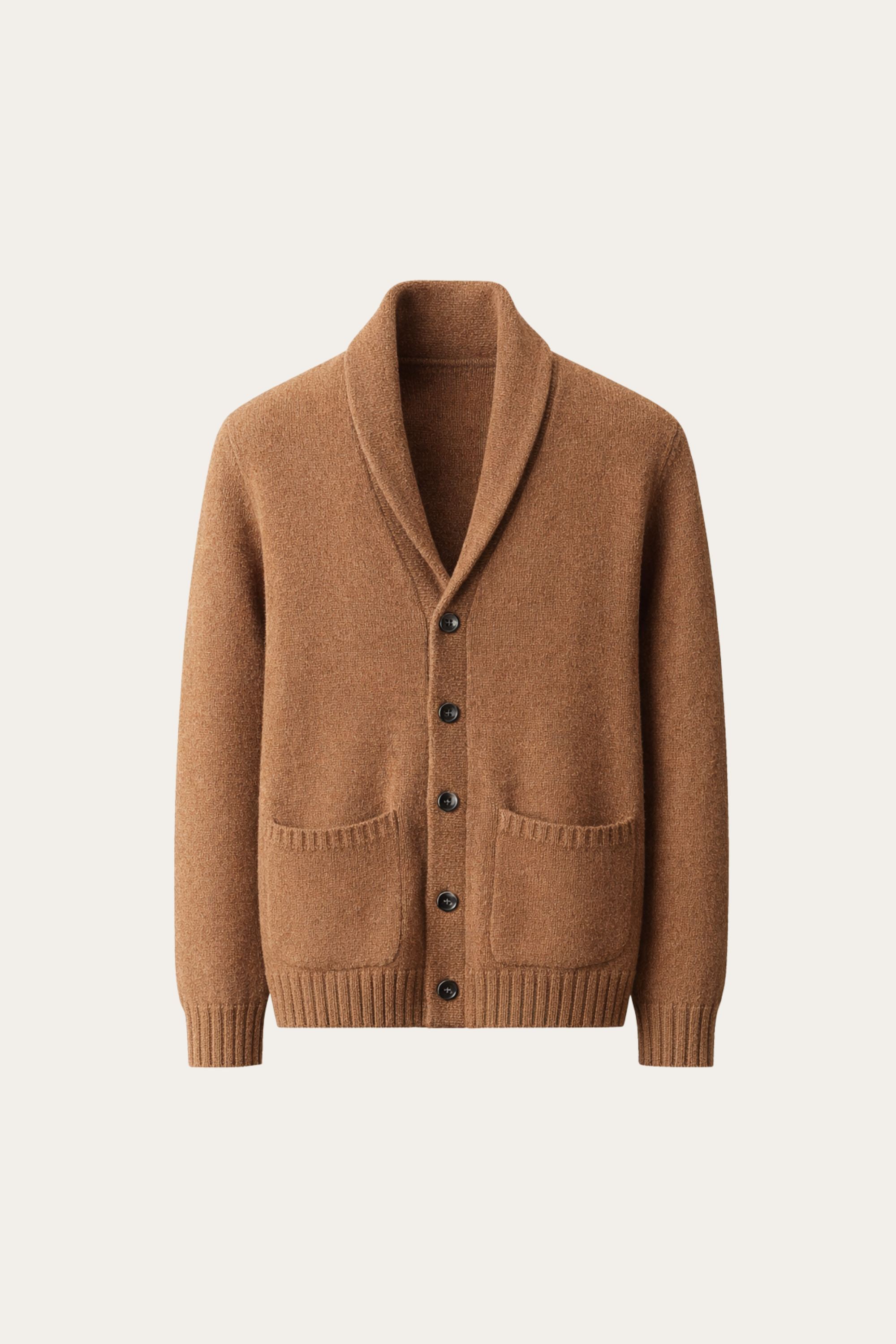 Sebastiano Shawl Cardigan Brown