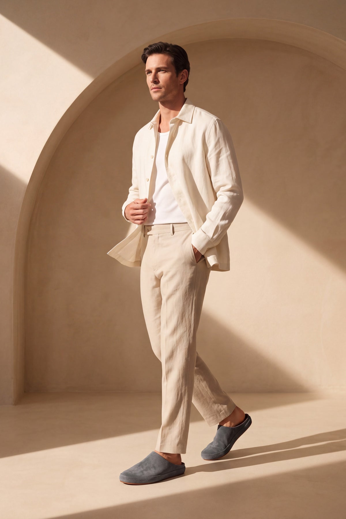 Perugia Suede Mule Grey