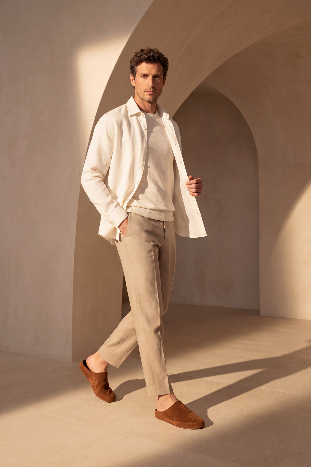 Perugia Suede Mule Tan