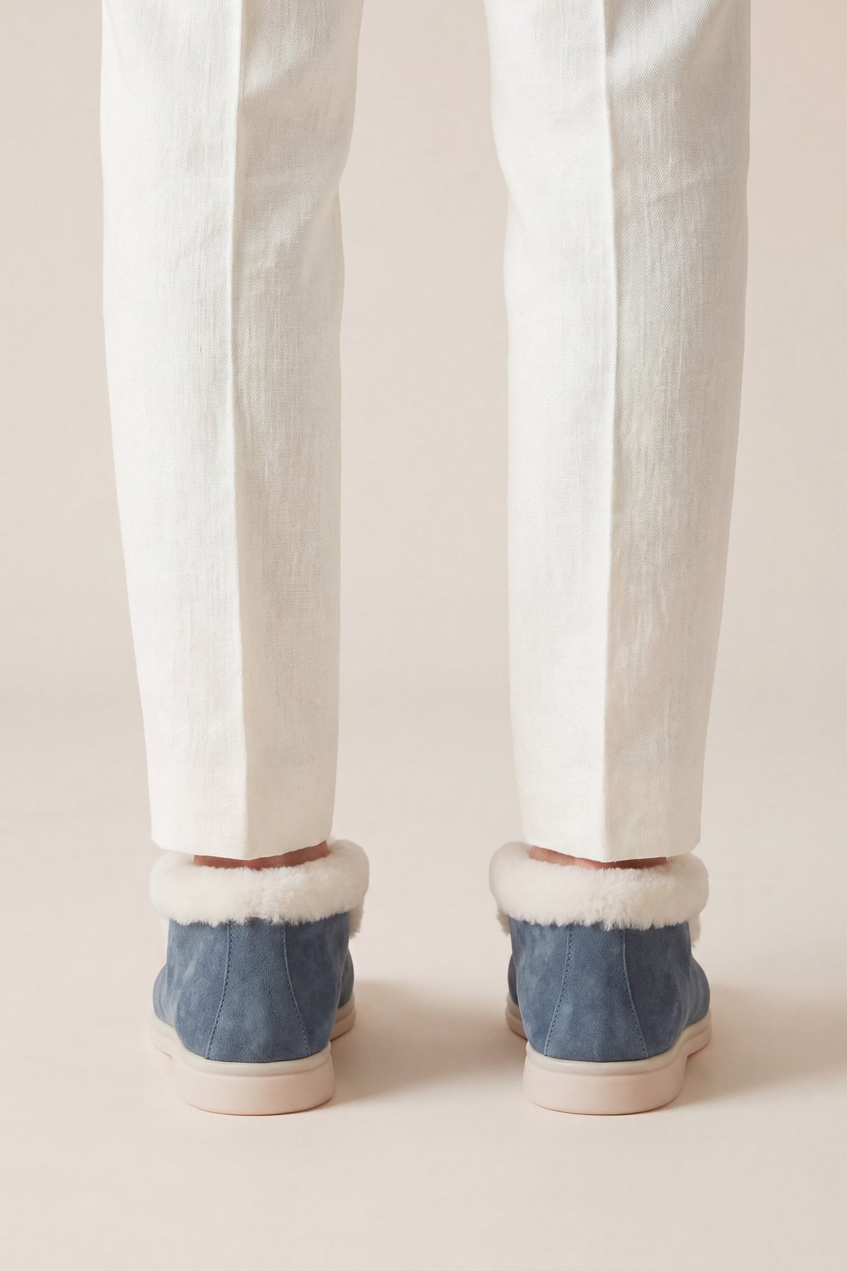 Arzano Fur-Lined High Top Loafer Blue