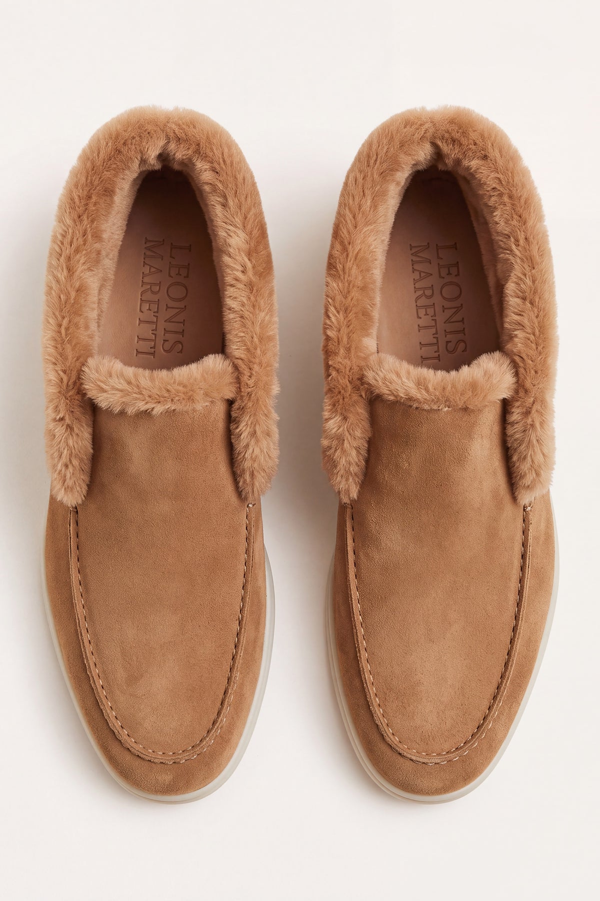 Arzano Fur-Lined High Top Loafer Camel