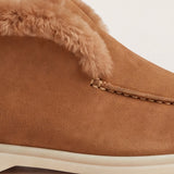 Arzano Fur-Lined High Top Loafer Camel