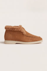 Arzano Fur-Lined High Top Loafer Camel