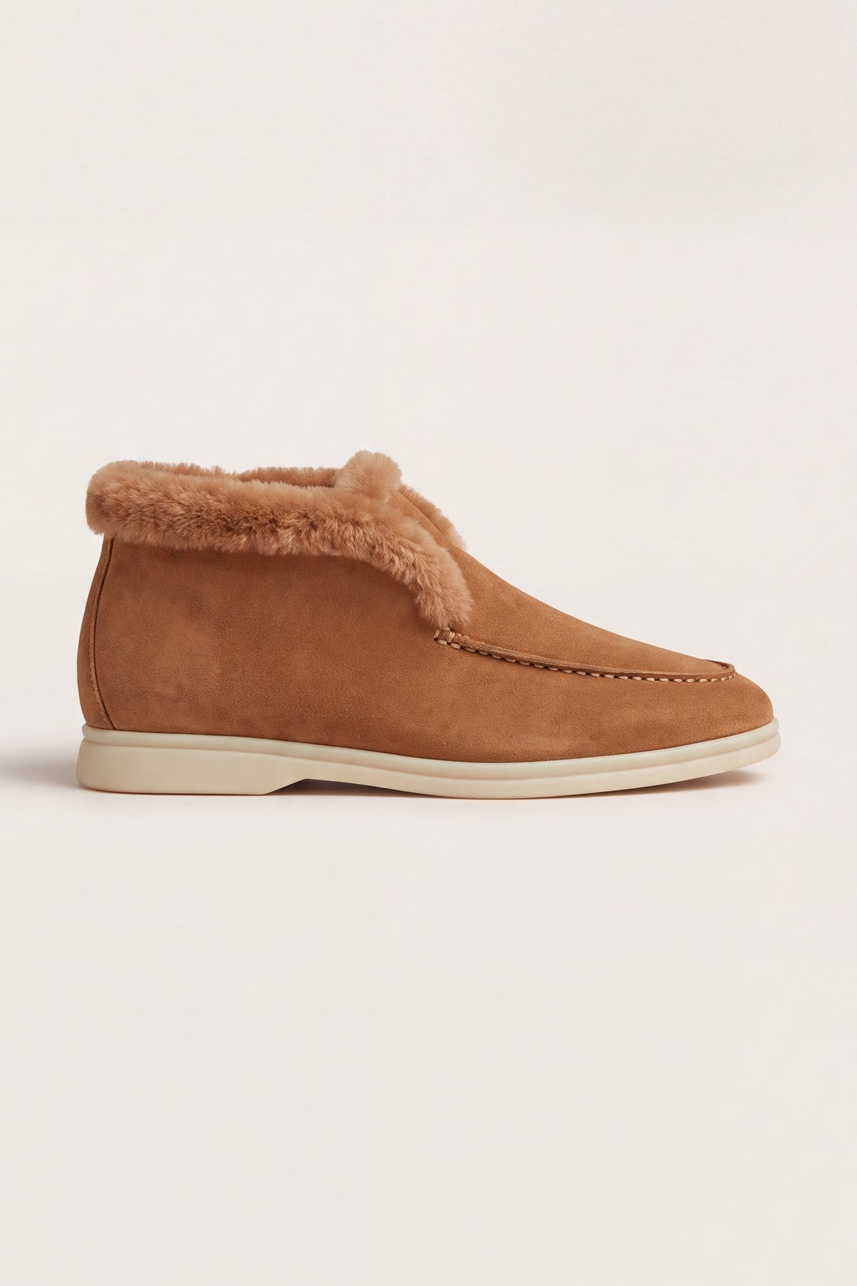 Arzano Fur-Lined High Top Loafer Camel
