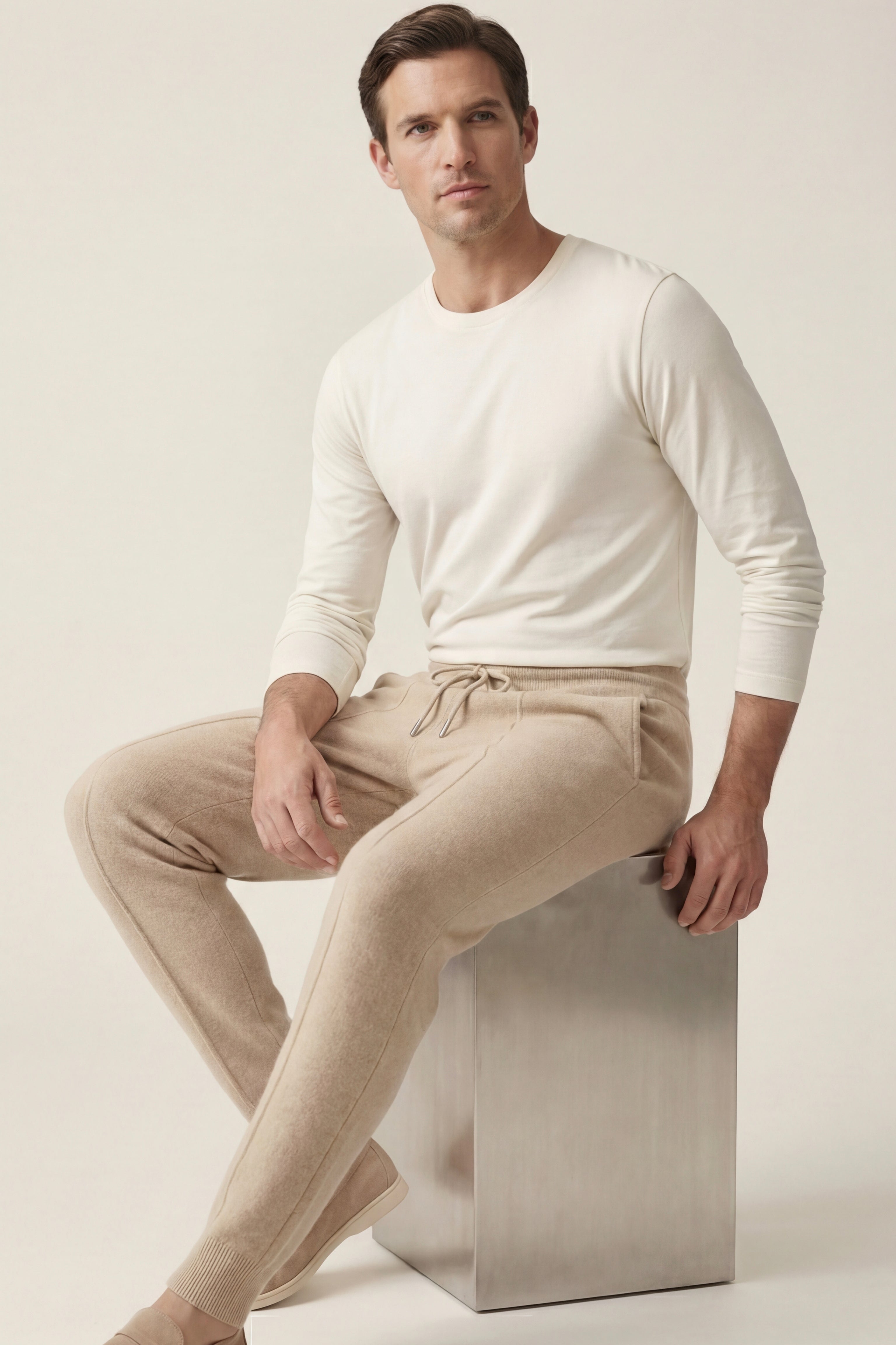 Sartore Cashmere Trousers Beige