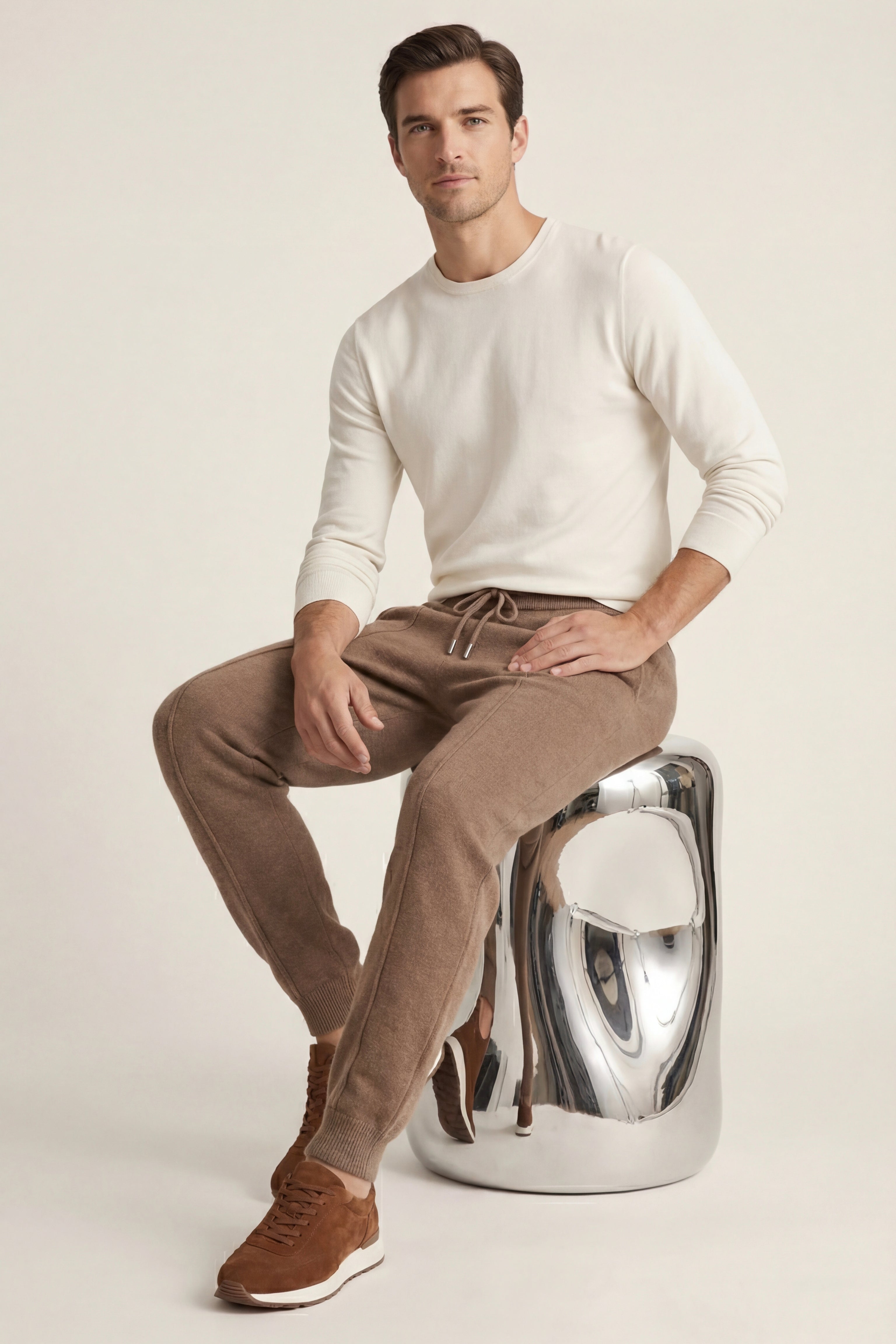 Sartore Cashmere Trousers Brown