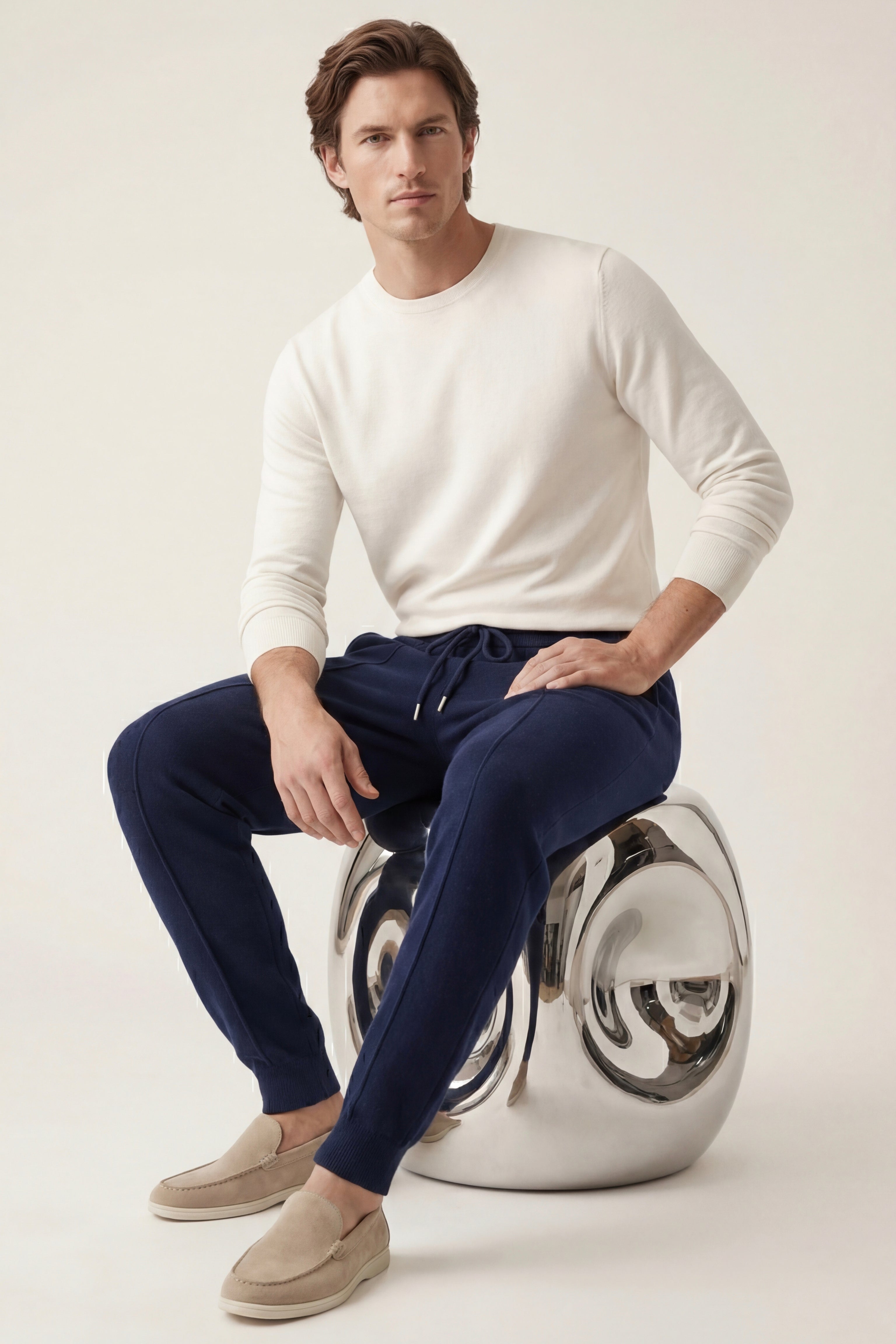 Sartore Cashmere Trousers Navy