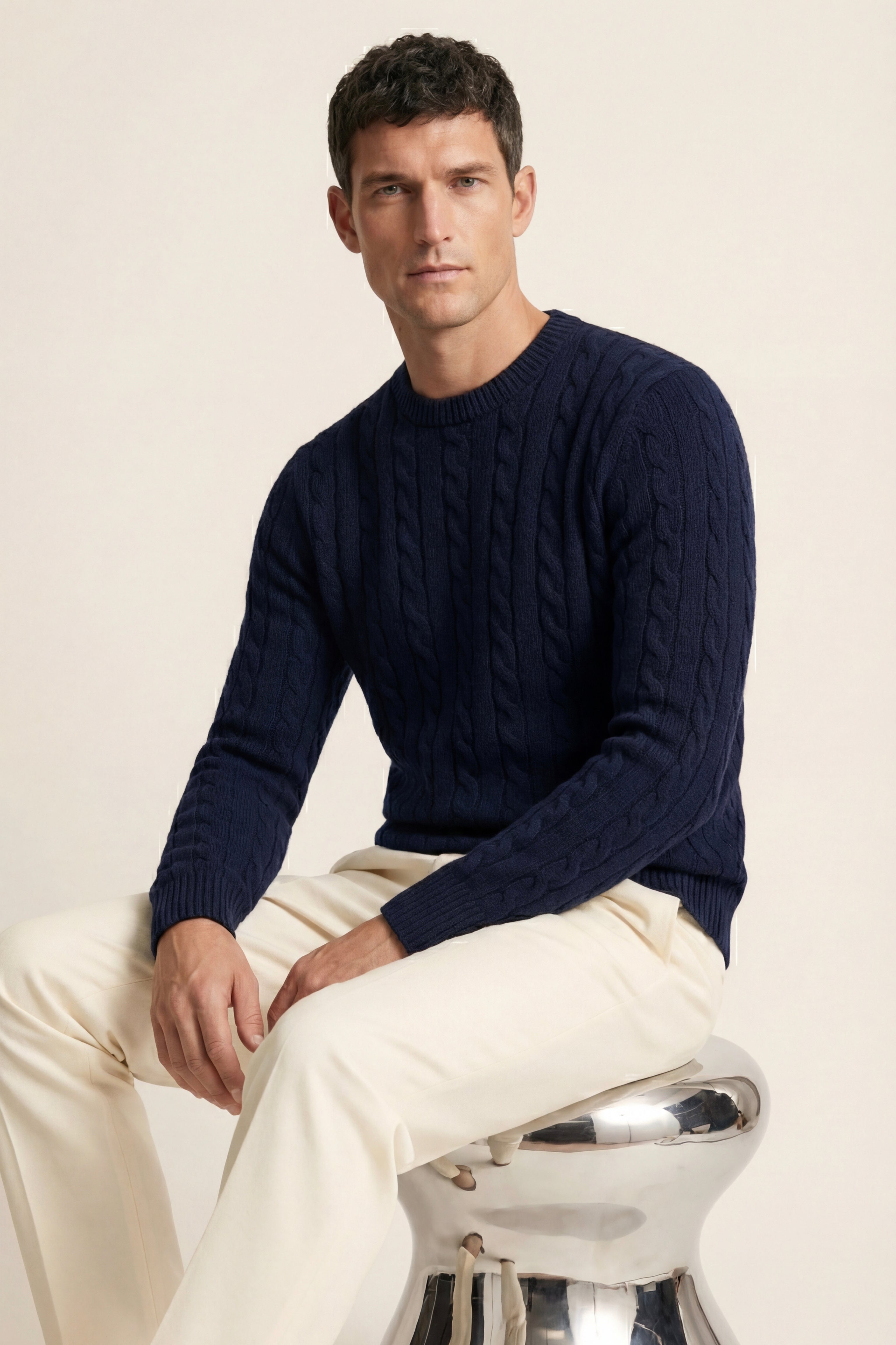 Soreno Cashmere Knit Navy