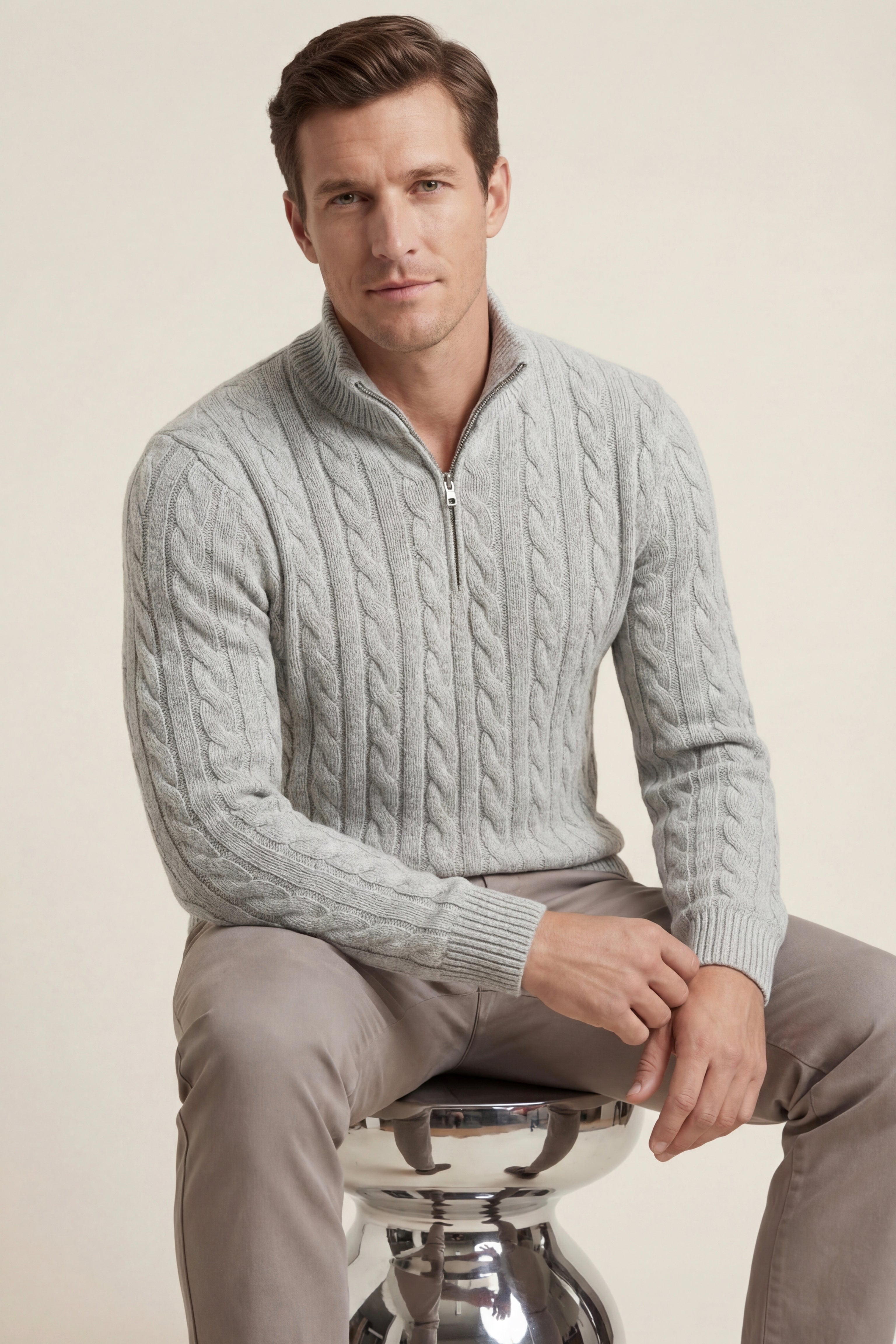 Medici Cable Knit Grey