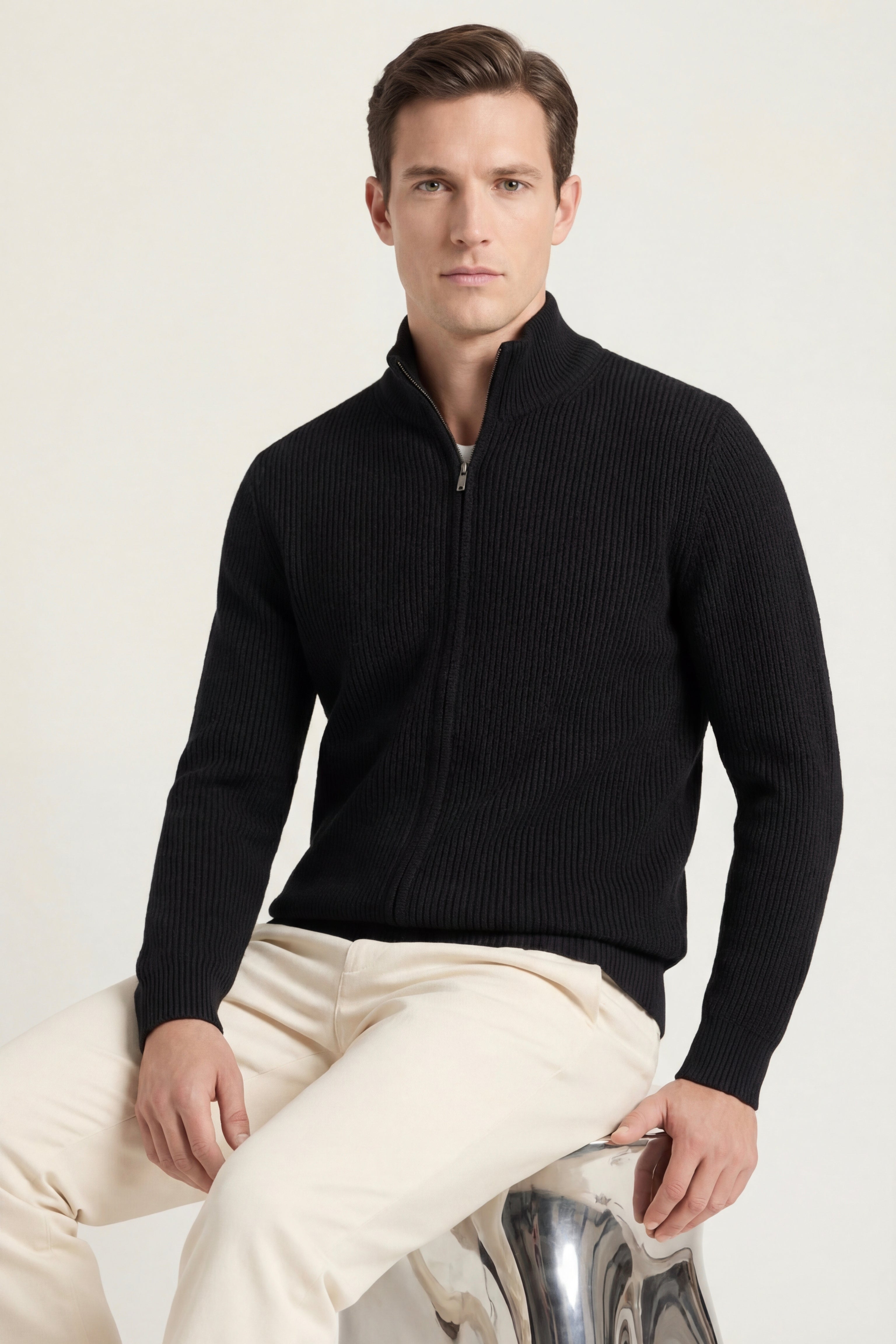 Roma Cashmere Cardigan Black