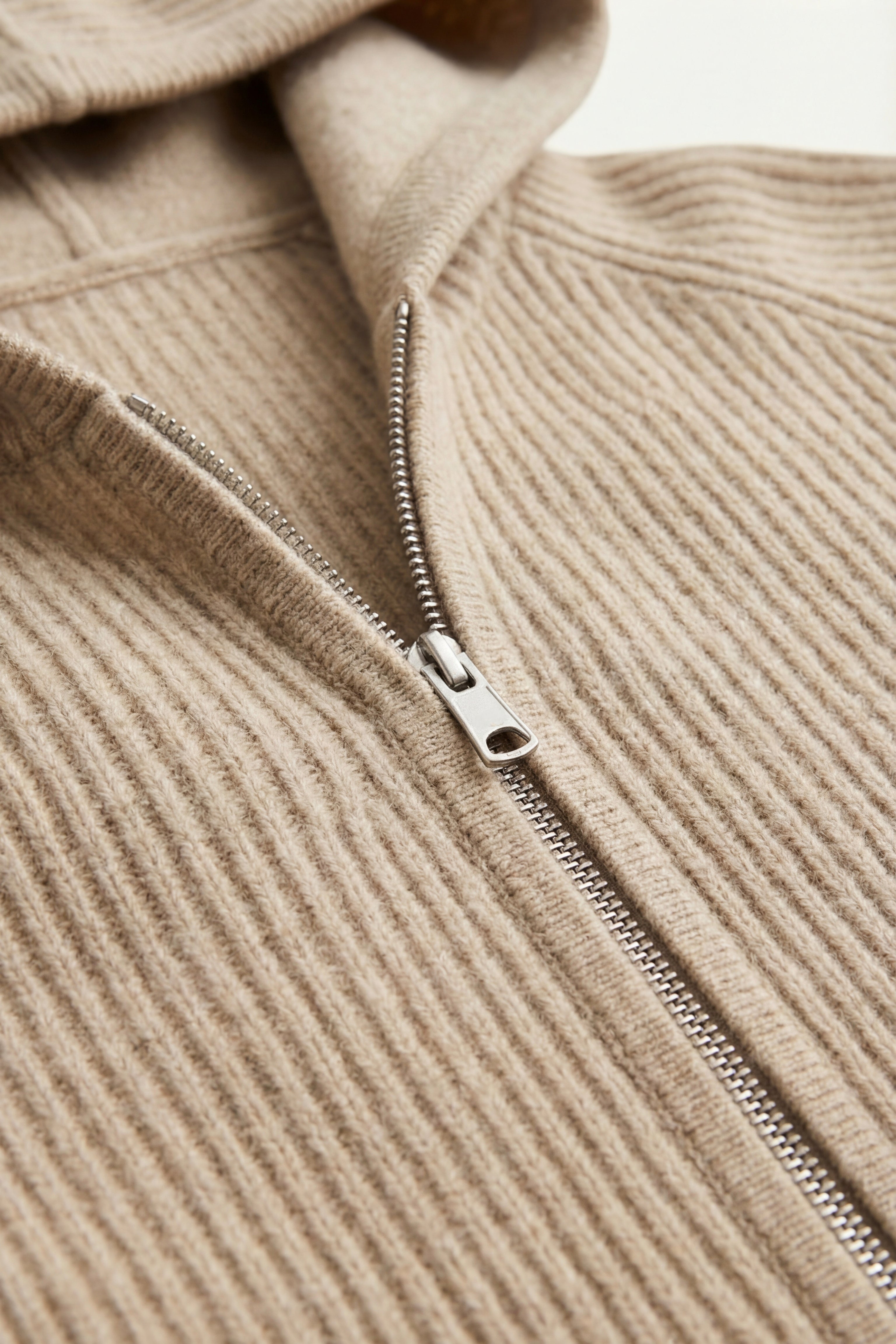 Sorrento Hooded Knit Light Brown