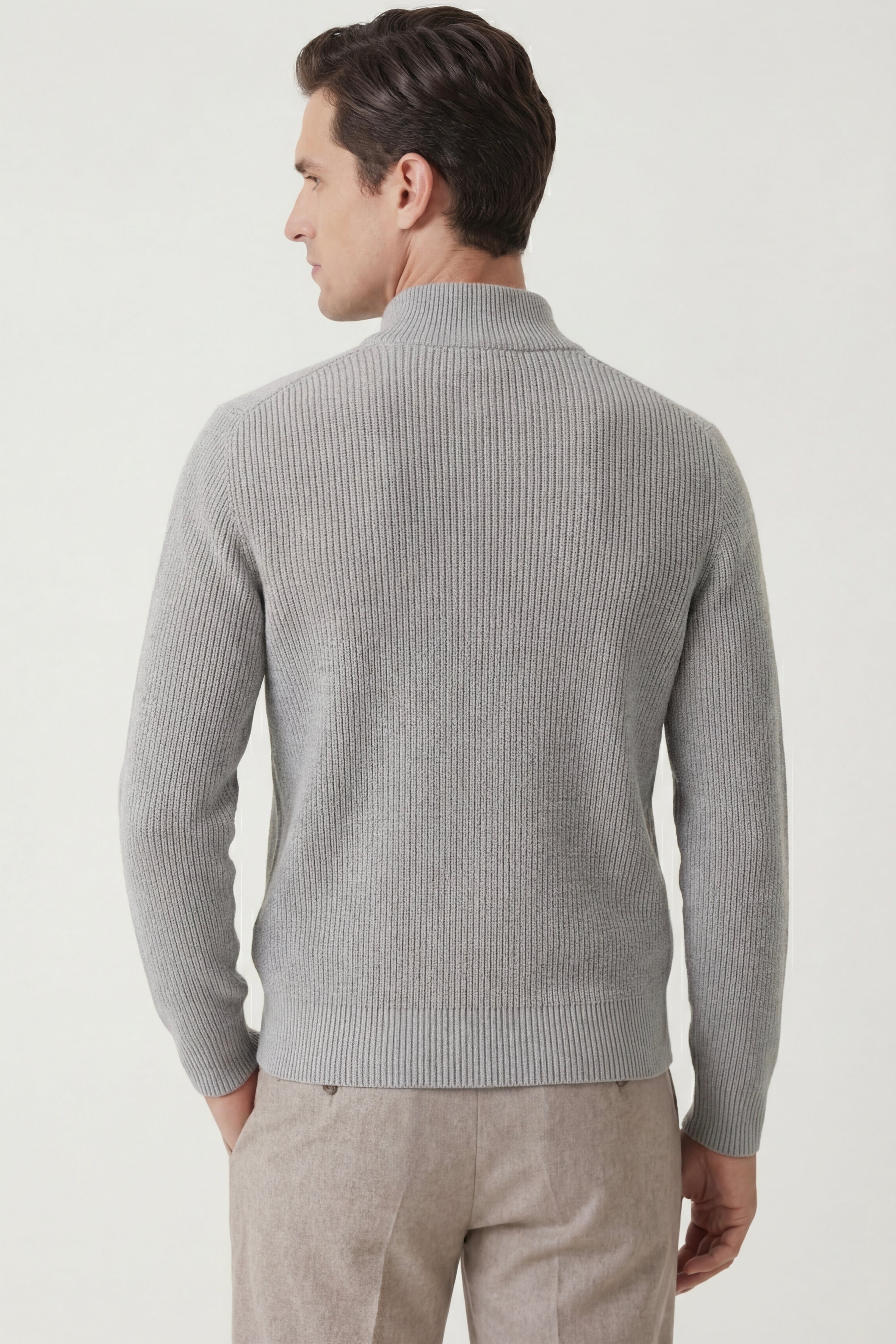 Roma Cashmere Cardigan Grey