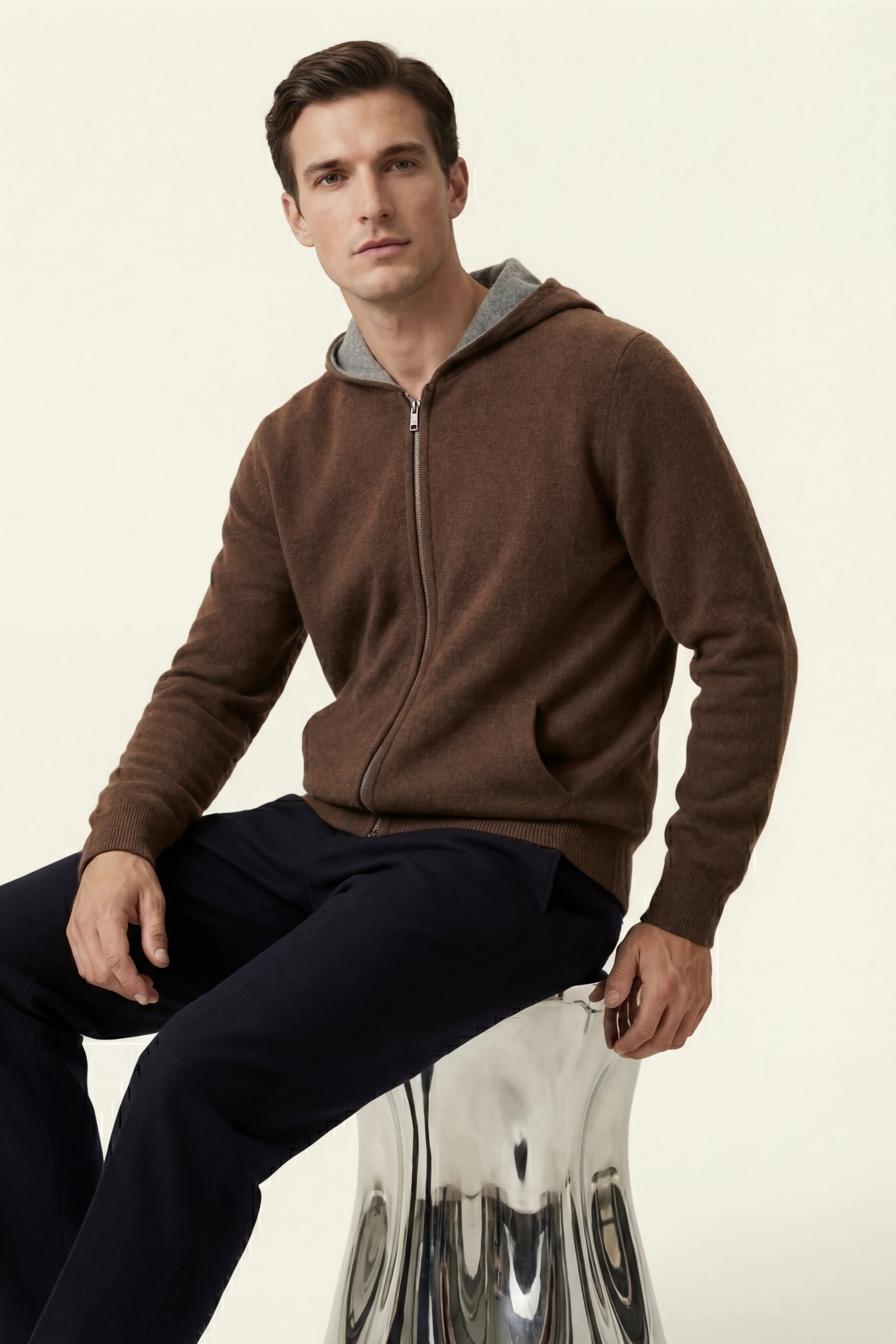 Novaro Hooded Zip Knit