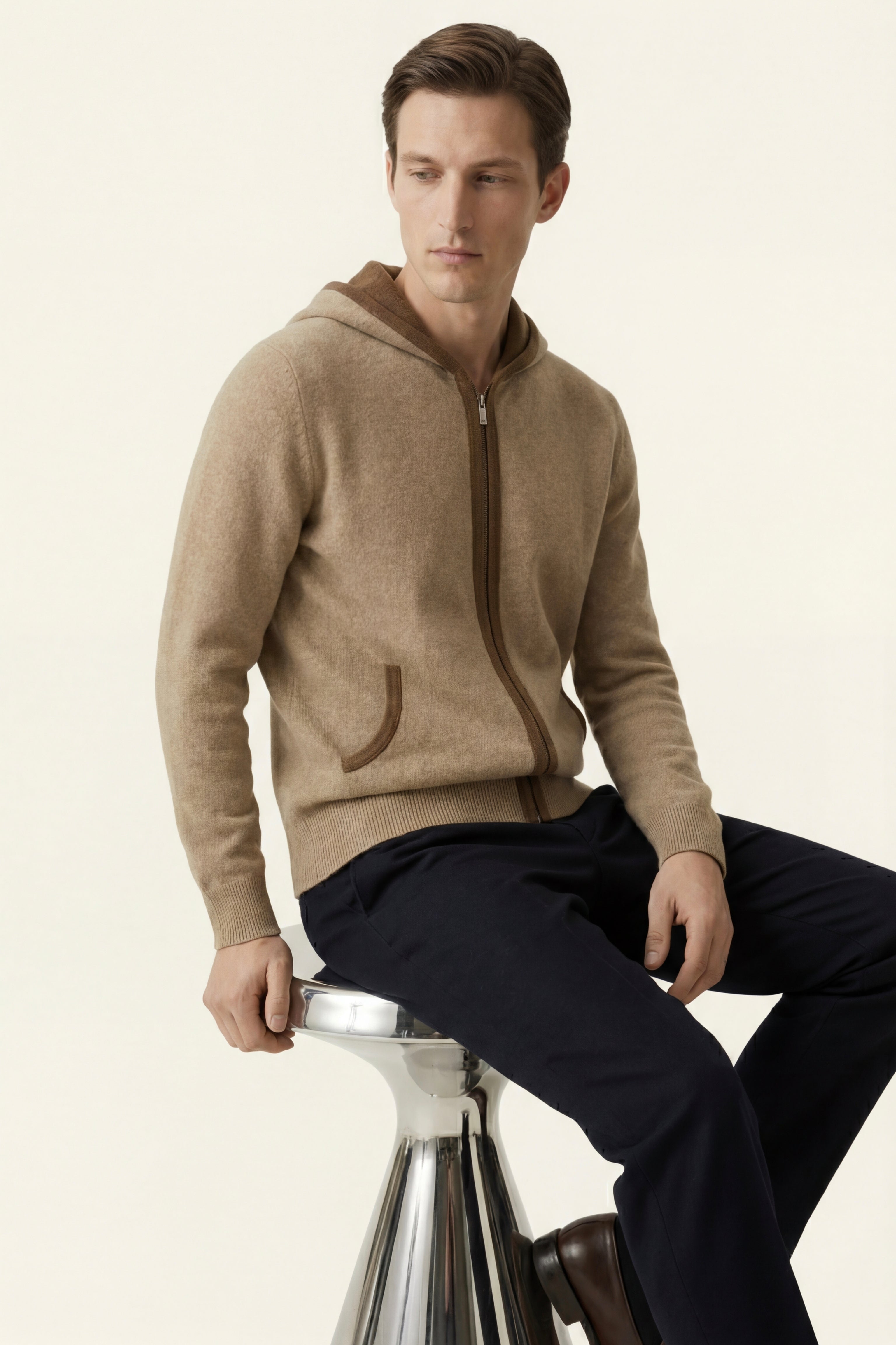 Sorano Hooded Cardigan Brown