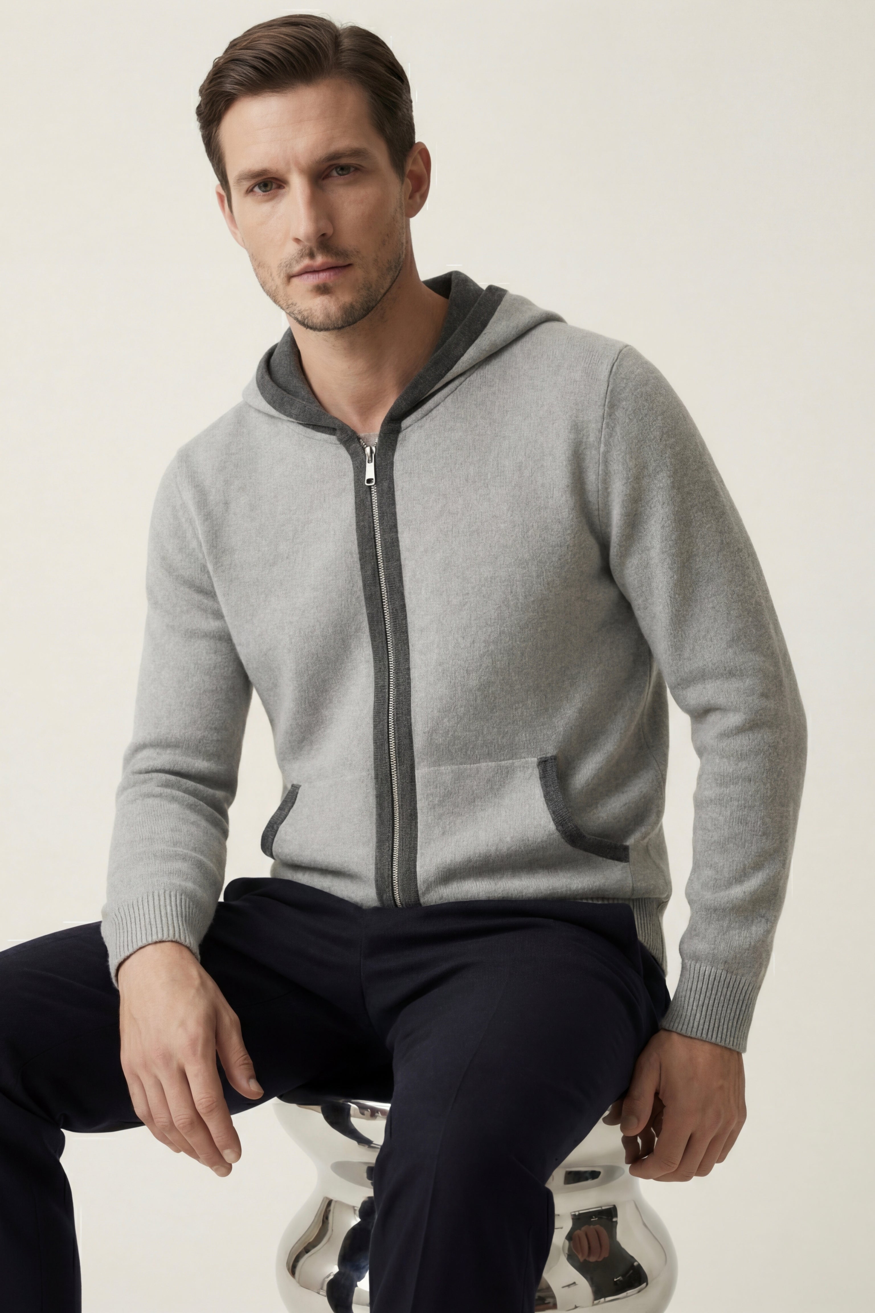 Sorano Hooded Cardigan Grey