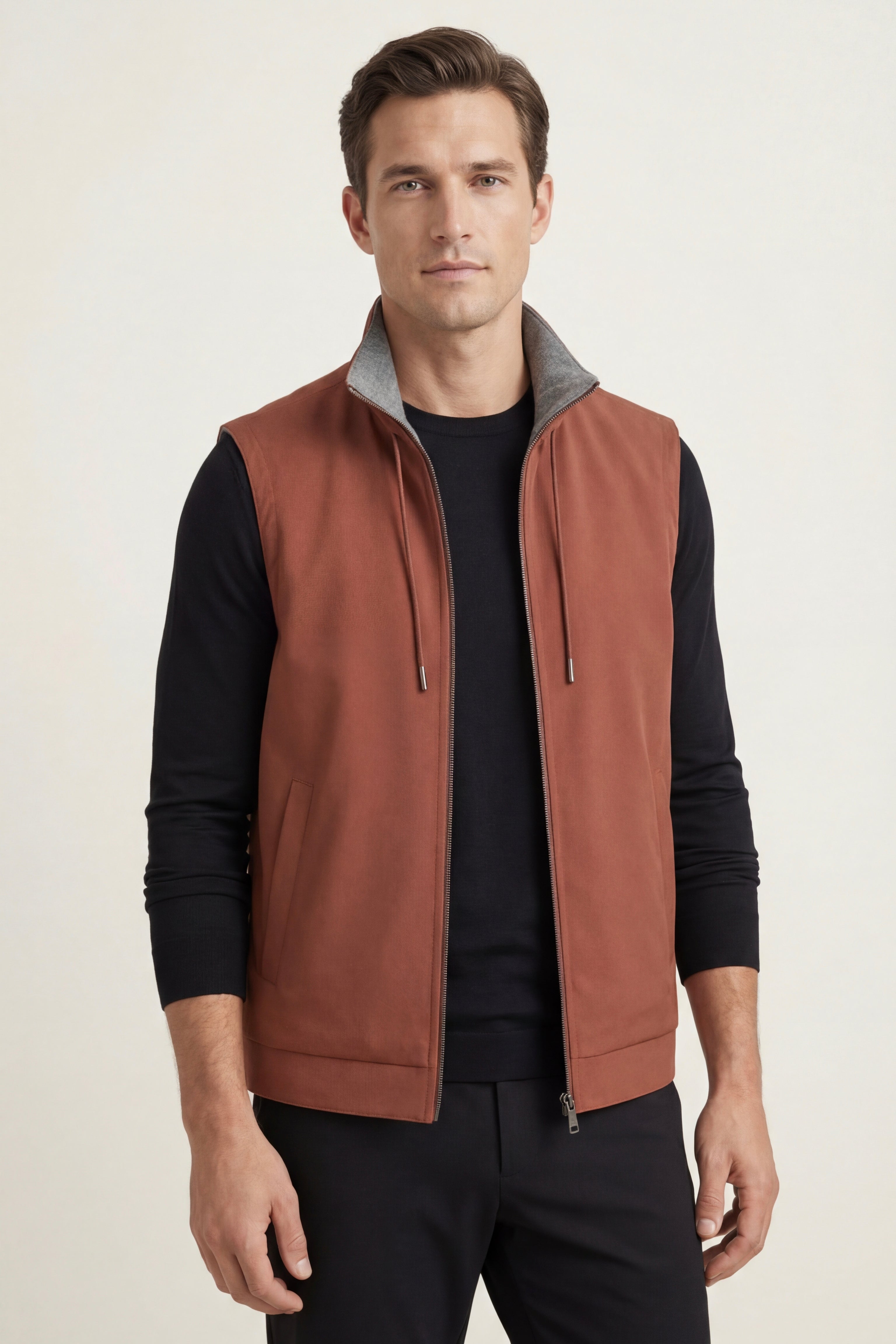 Leonis Reversible Vest Terracotta