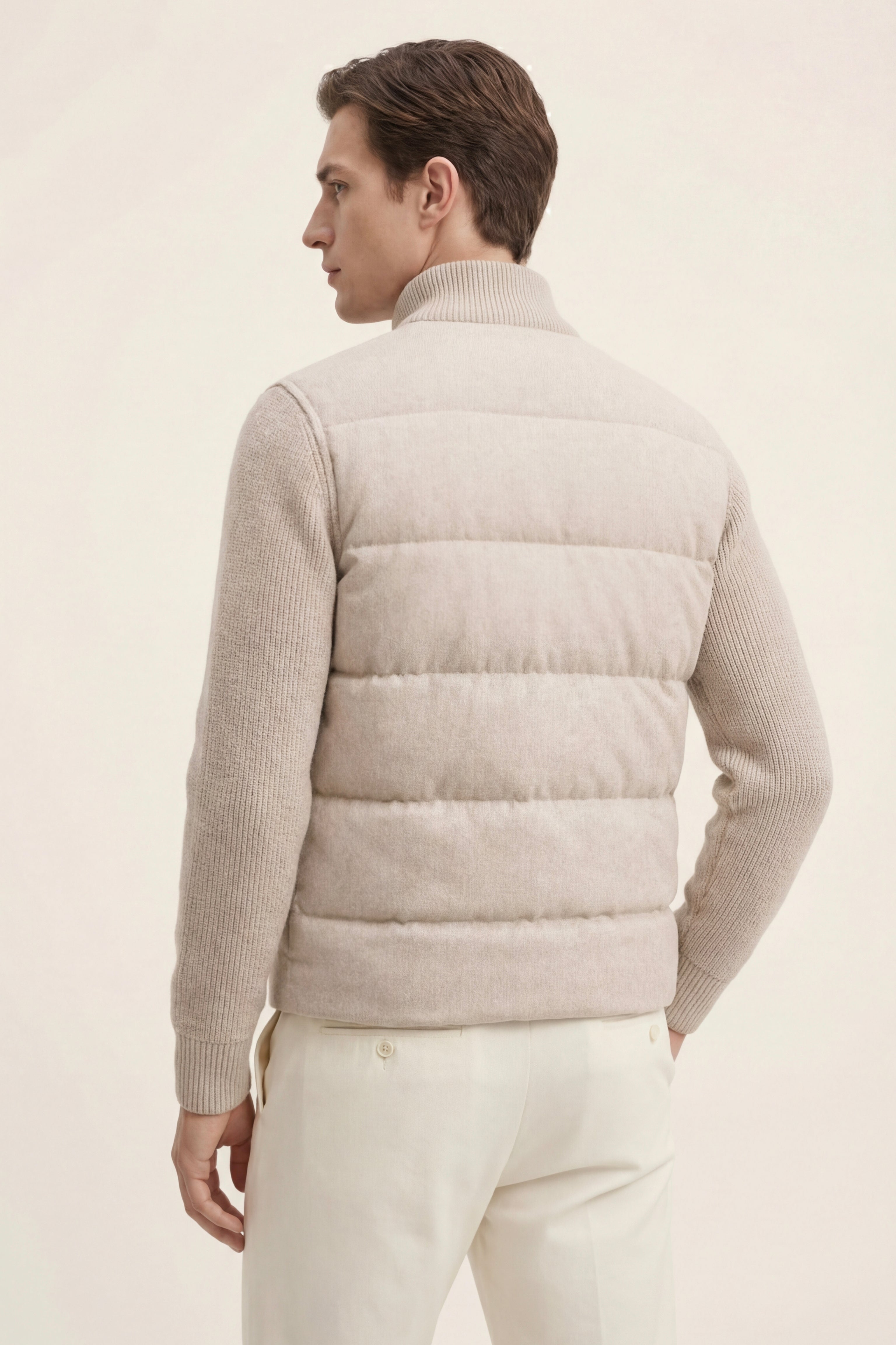 Enea Quilted Knit Jacket Ivory