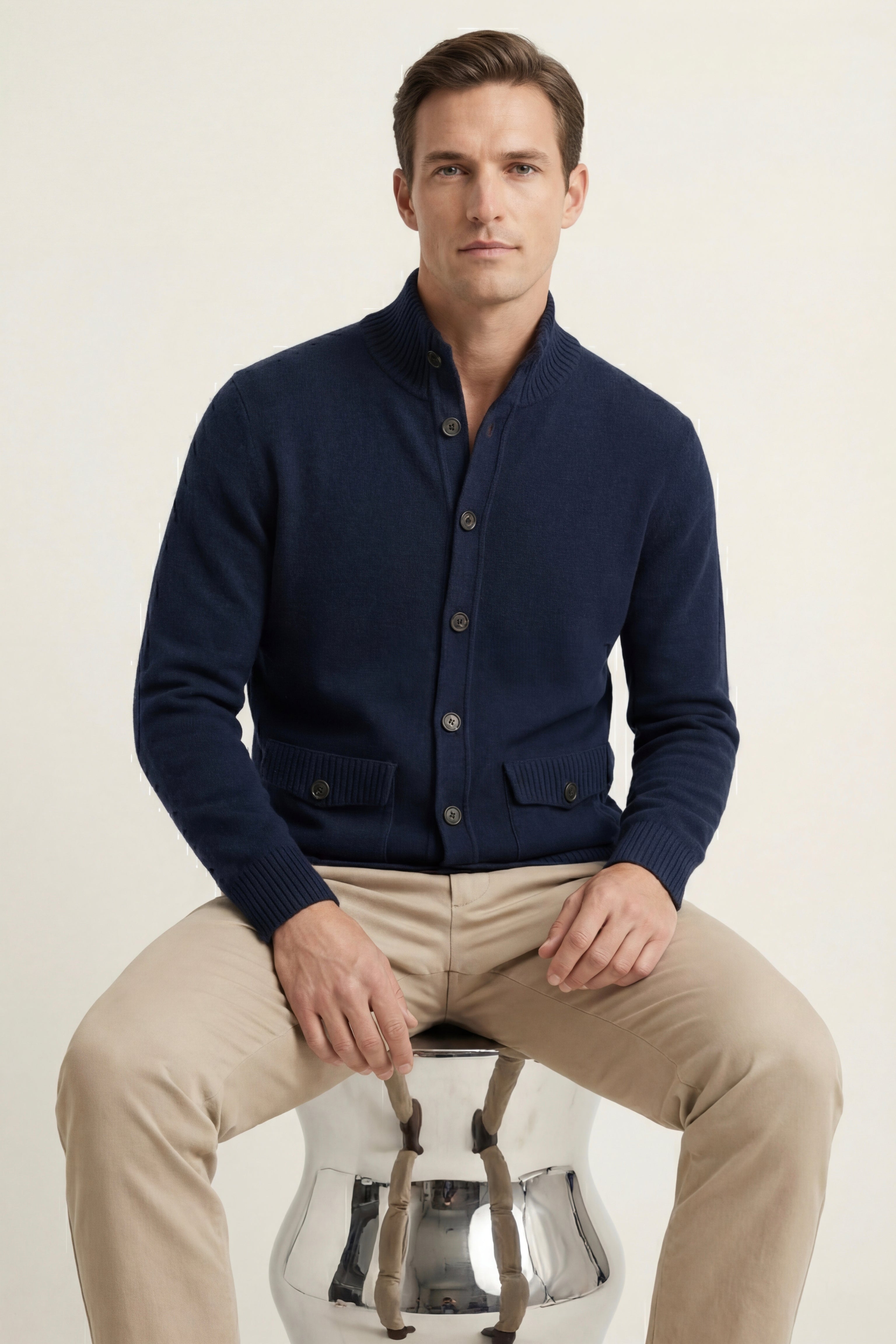 Giotto Cashmere Cardigan Navy