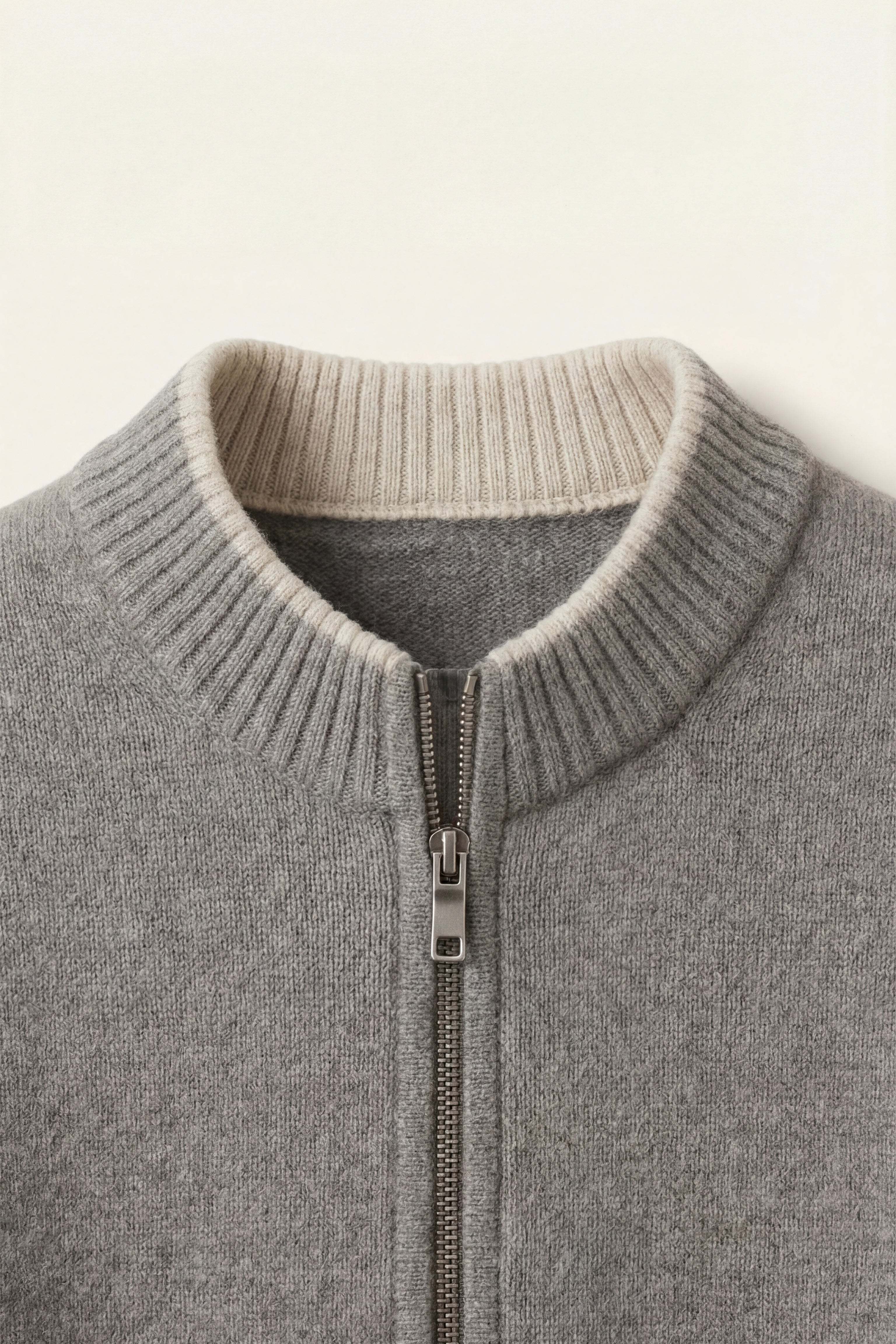 Terenzo Zip Cardigan Grey