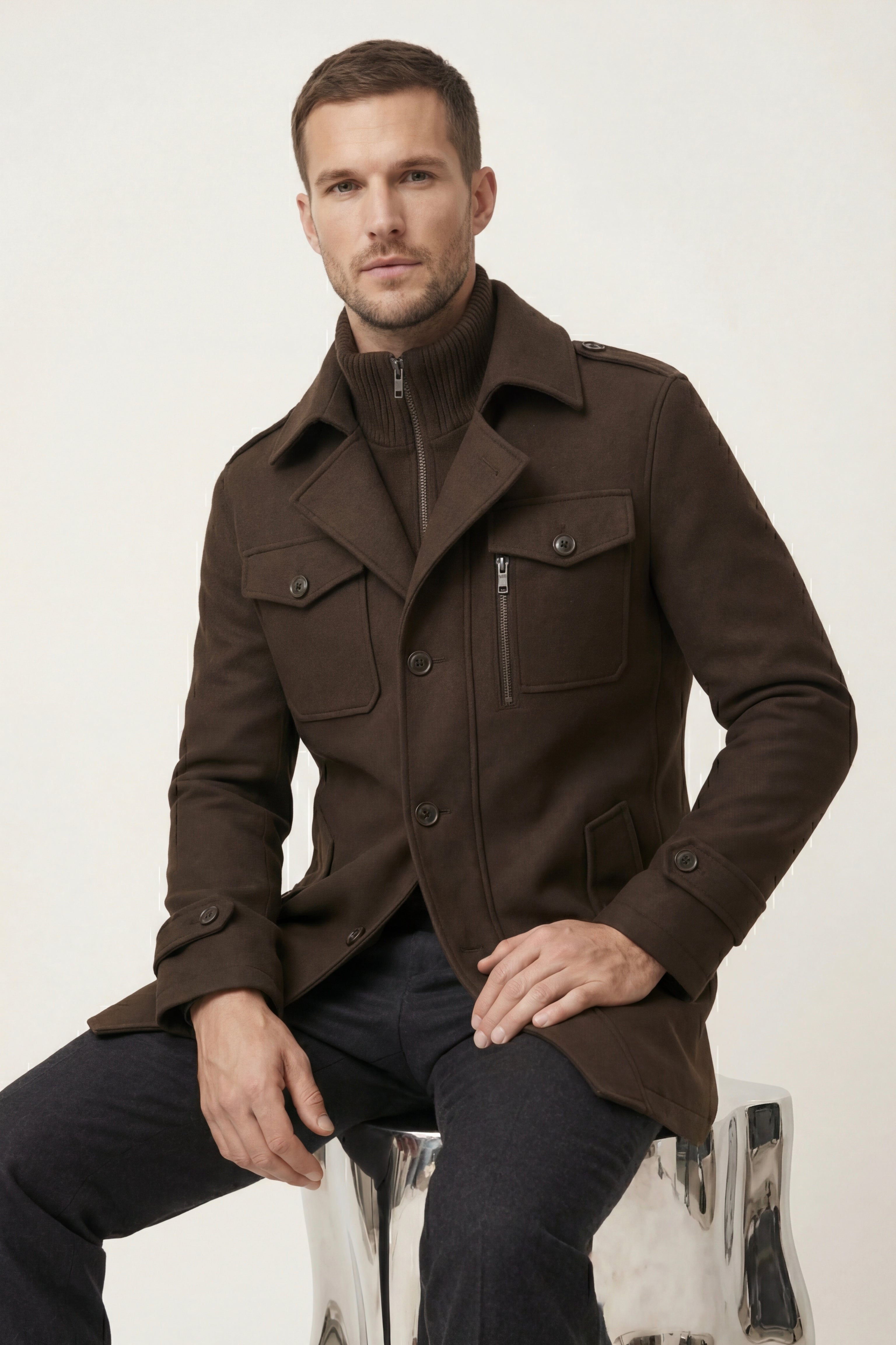 Melvin Field Coat Brown