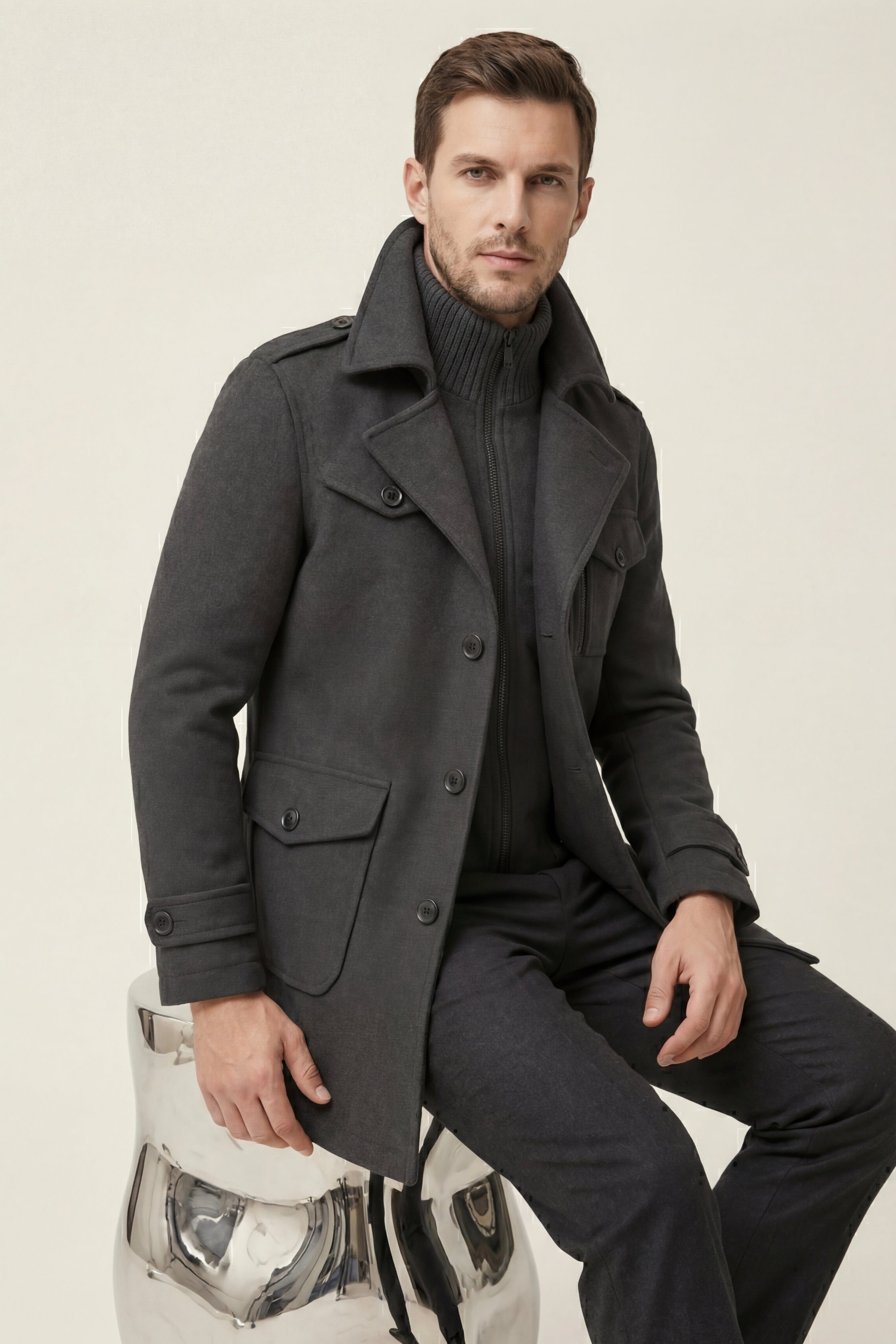 Melvin Field Coat Grey