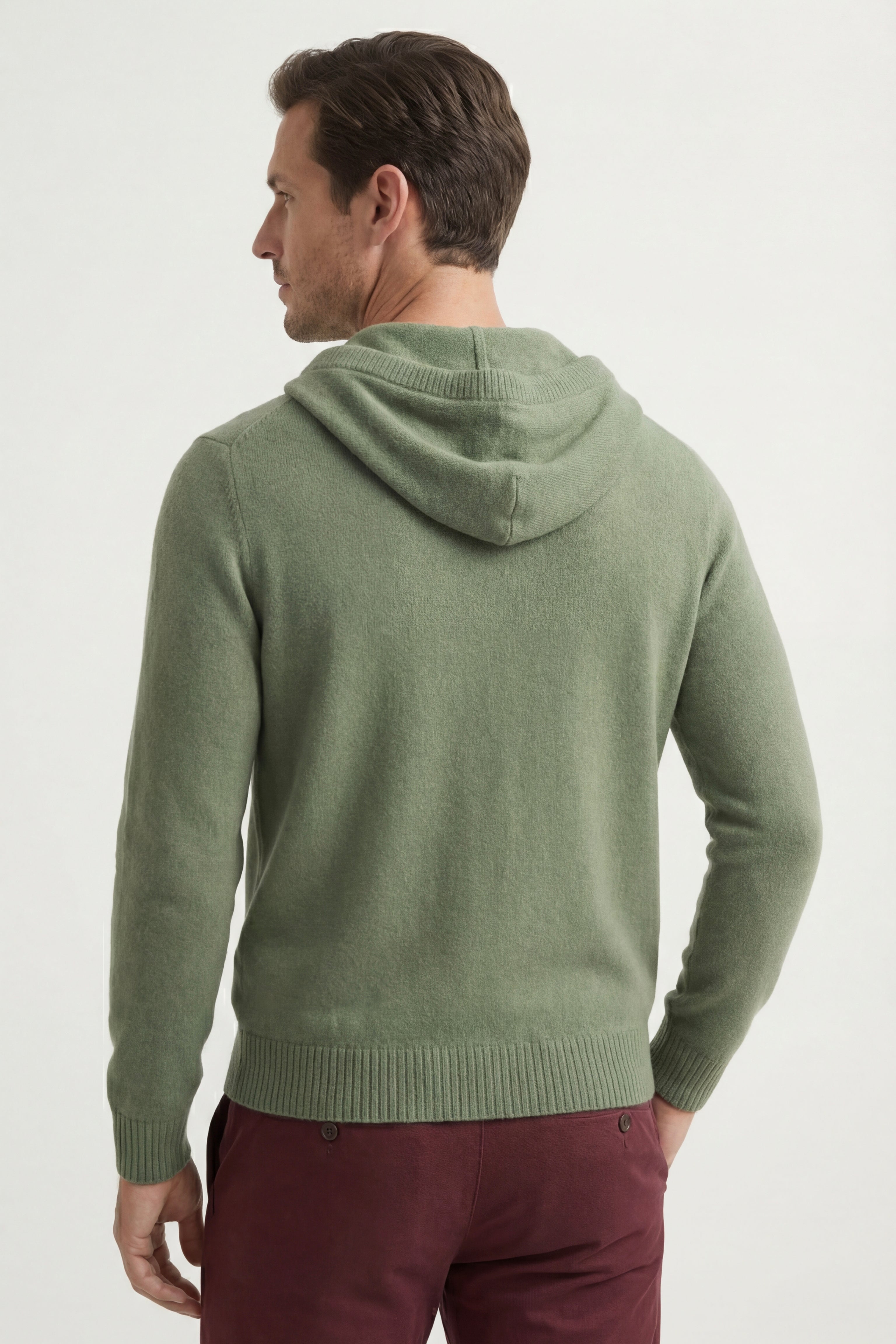 Taviano Hooded Knit Sage Green