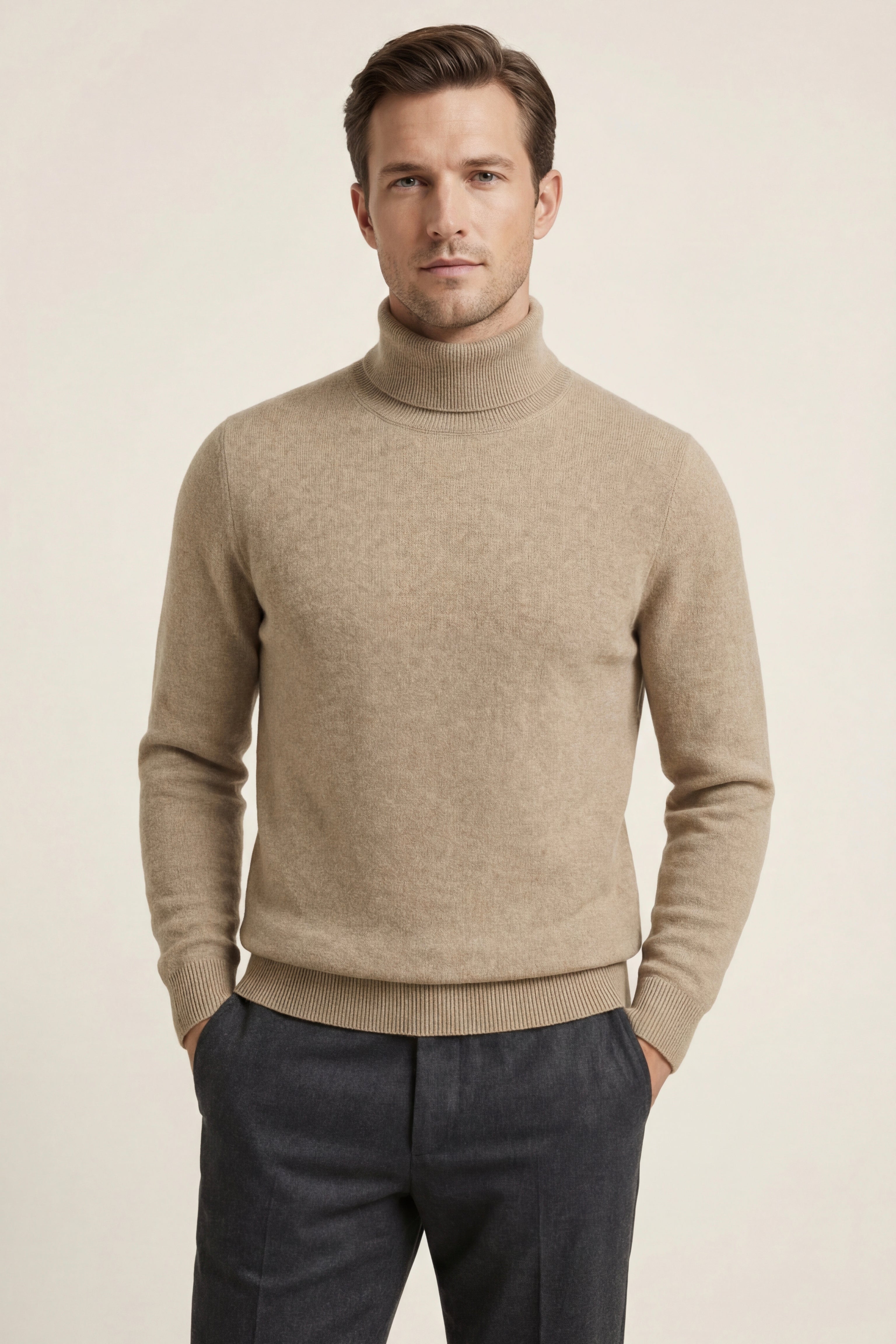 Avenzo Cashmere Turtleneck Taupe