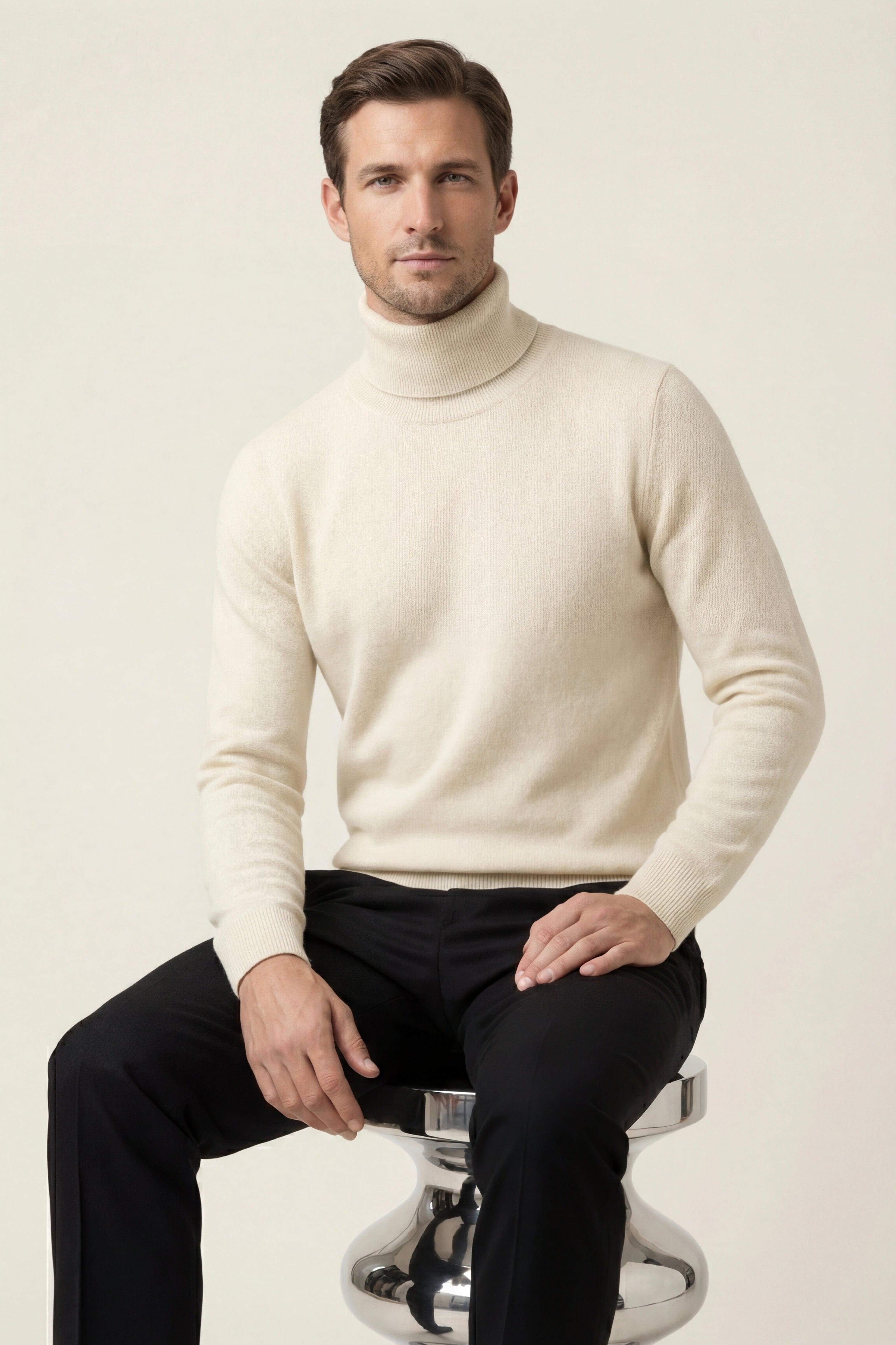 Avenzo Cashmere Turtleneck Ivory