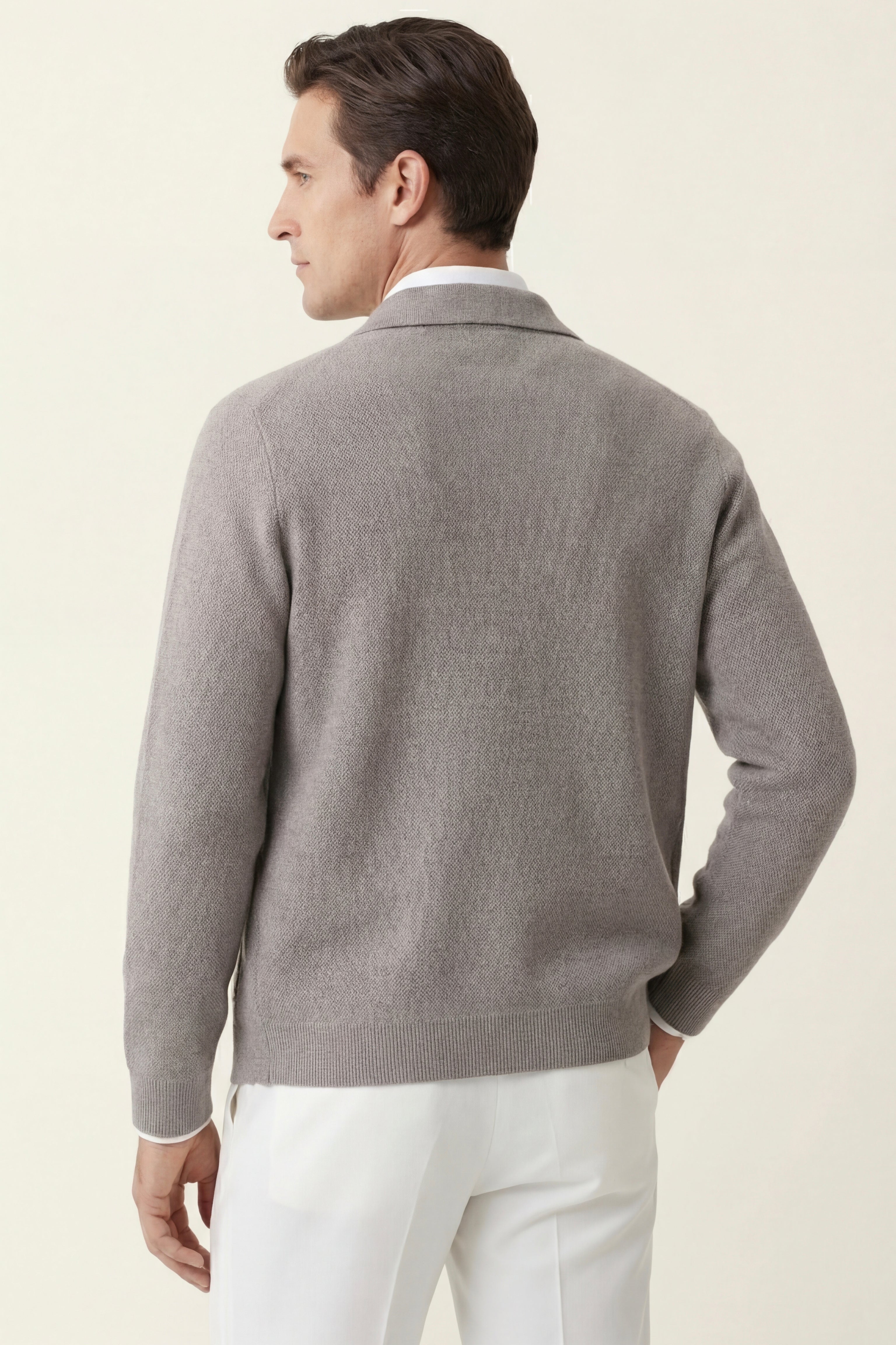 Valero Cashmere Cardigan Grey