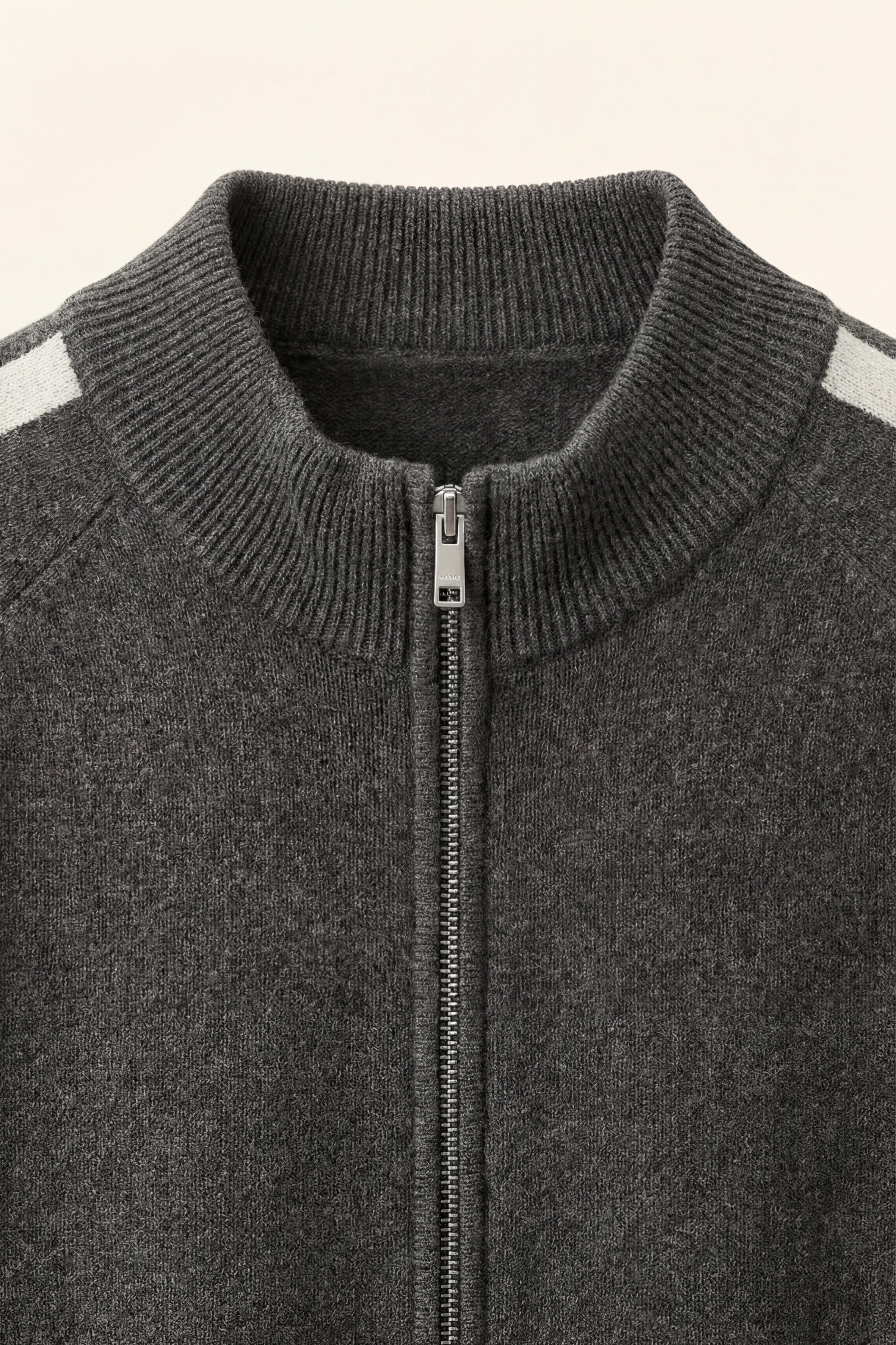 Lorenti Cashmere Zip Knit Dark Grey
