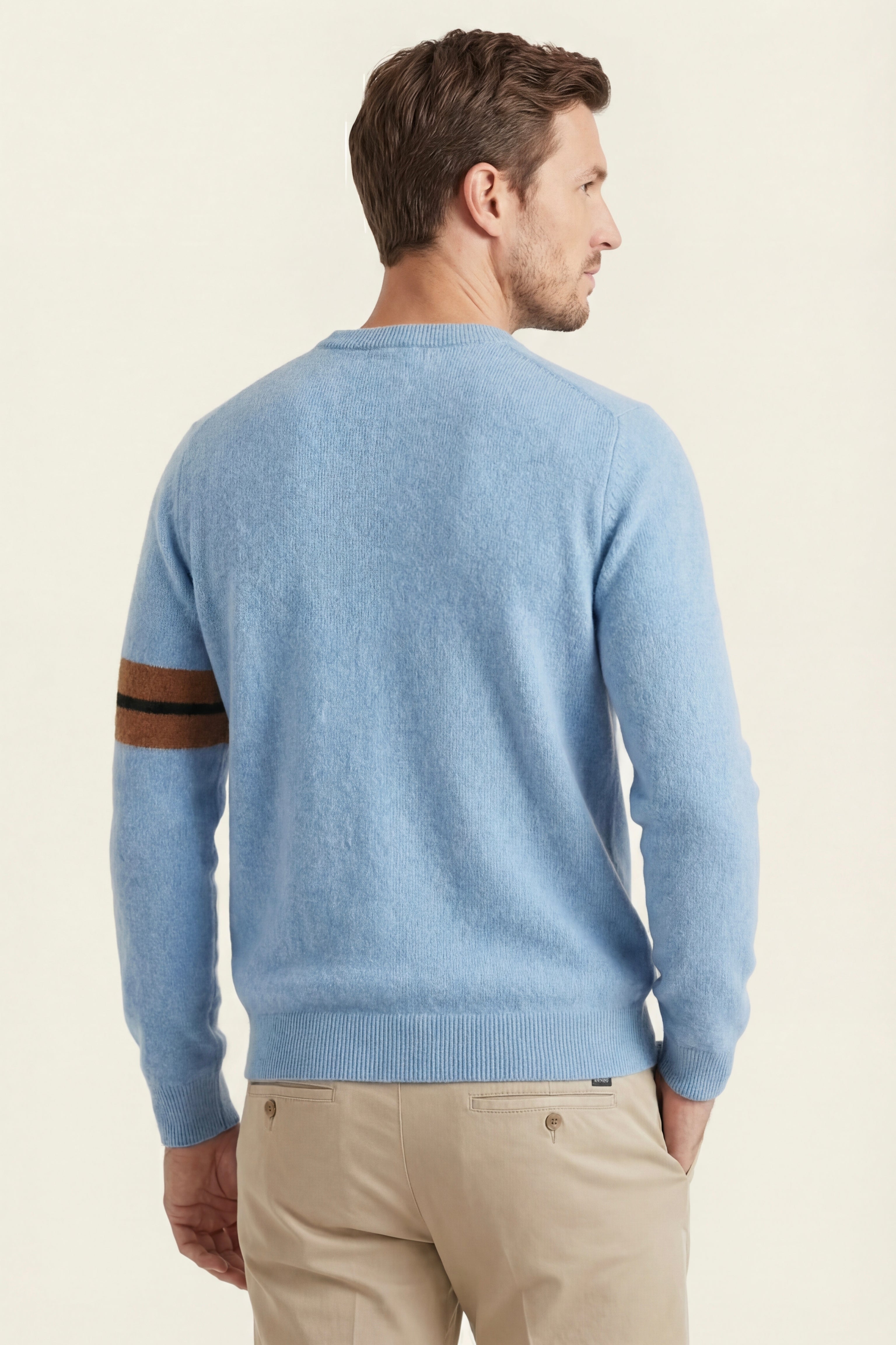 Valeno Cashmere Crewneck Sweater Sky Blue