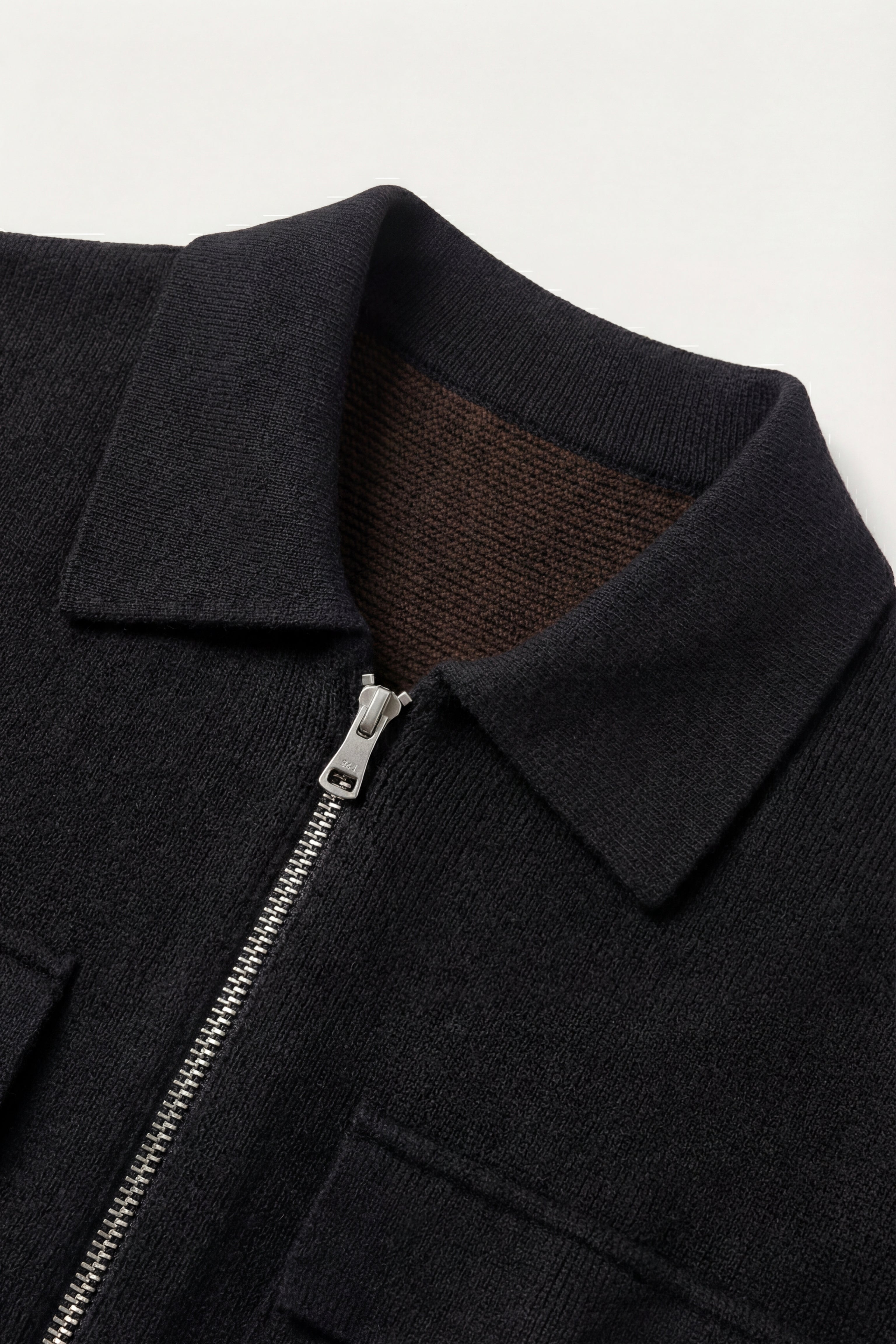 Orvello Dual-Zip Wool Cardigan Black