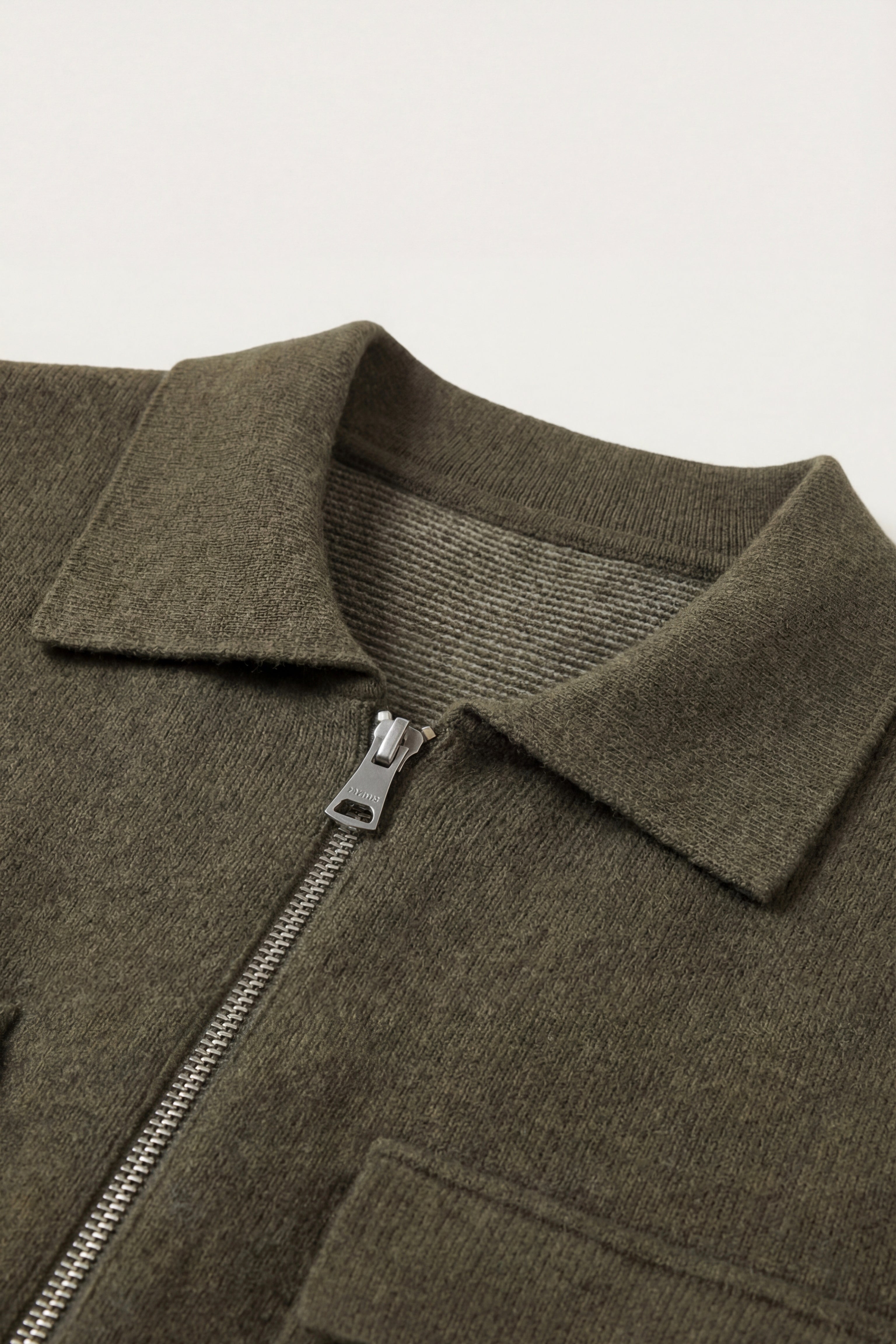 Orvello Dual-Zip Wool Cardigan Army Green