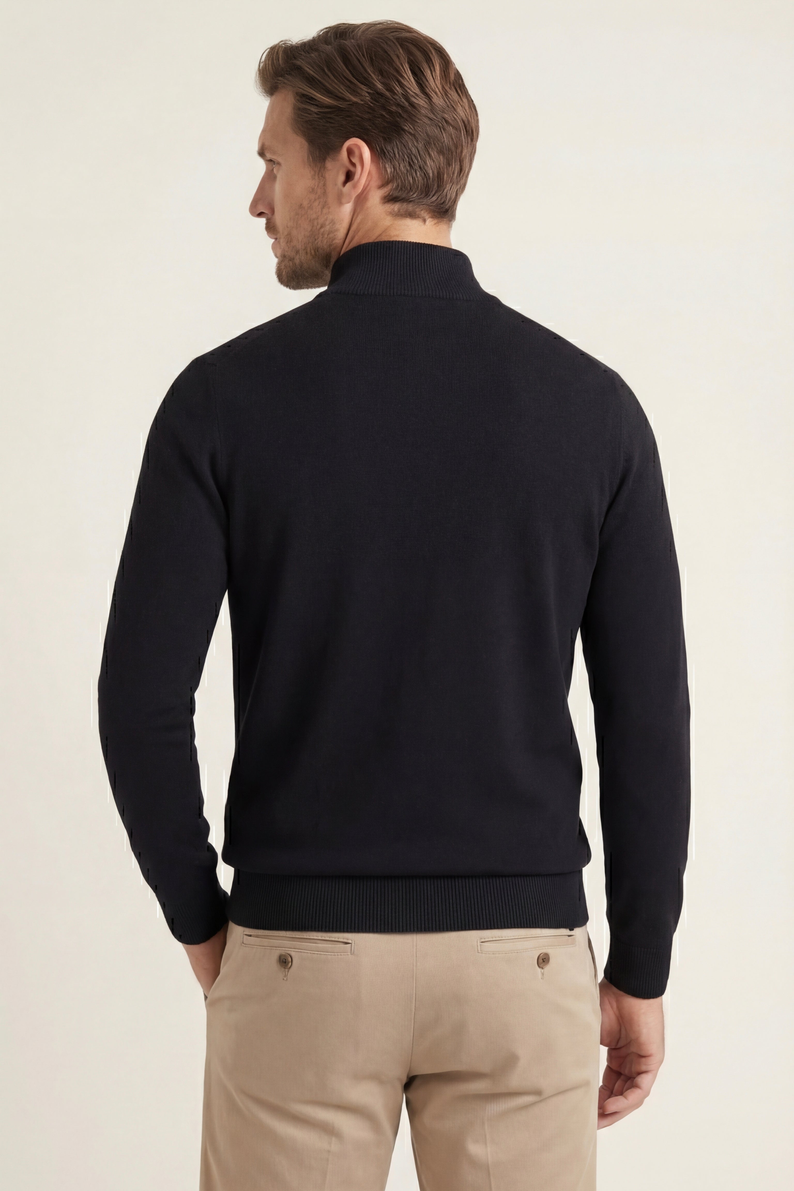 Arlino Quarter Zip Knit Black