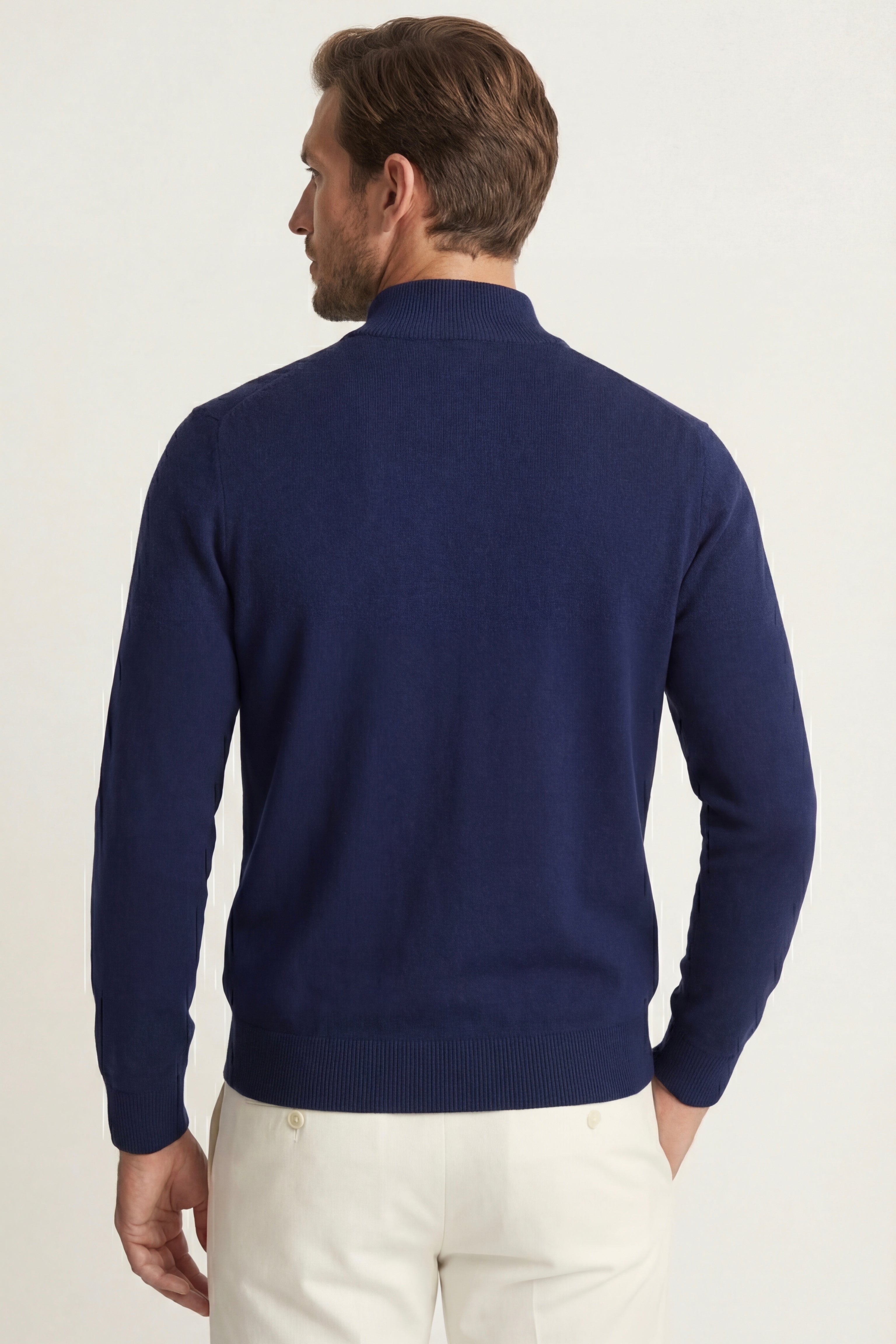 Arlino Quarter Zip Knit Navy