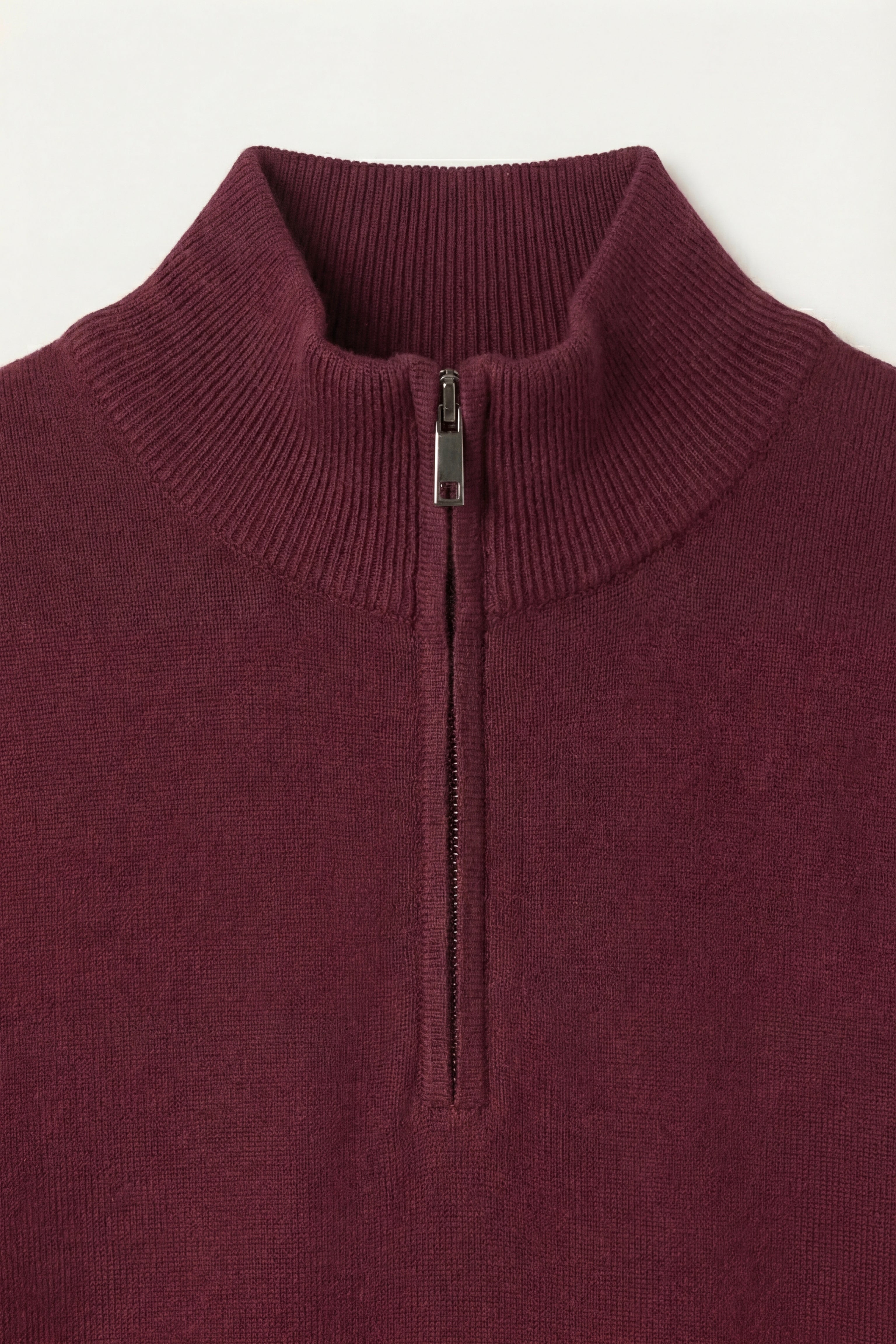 Arlino Quarter Zip Knit Wine Red