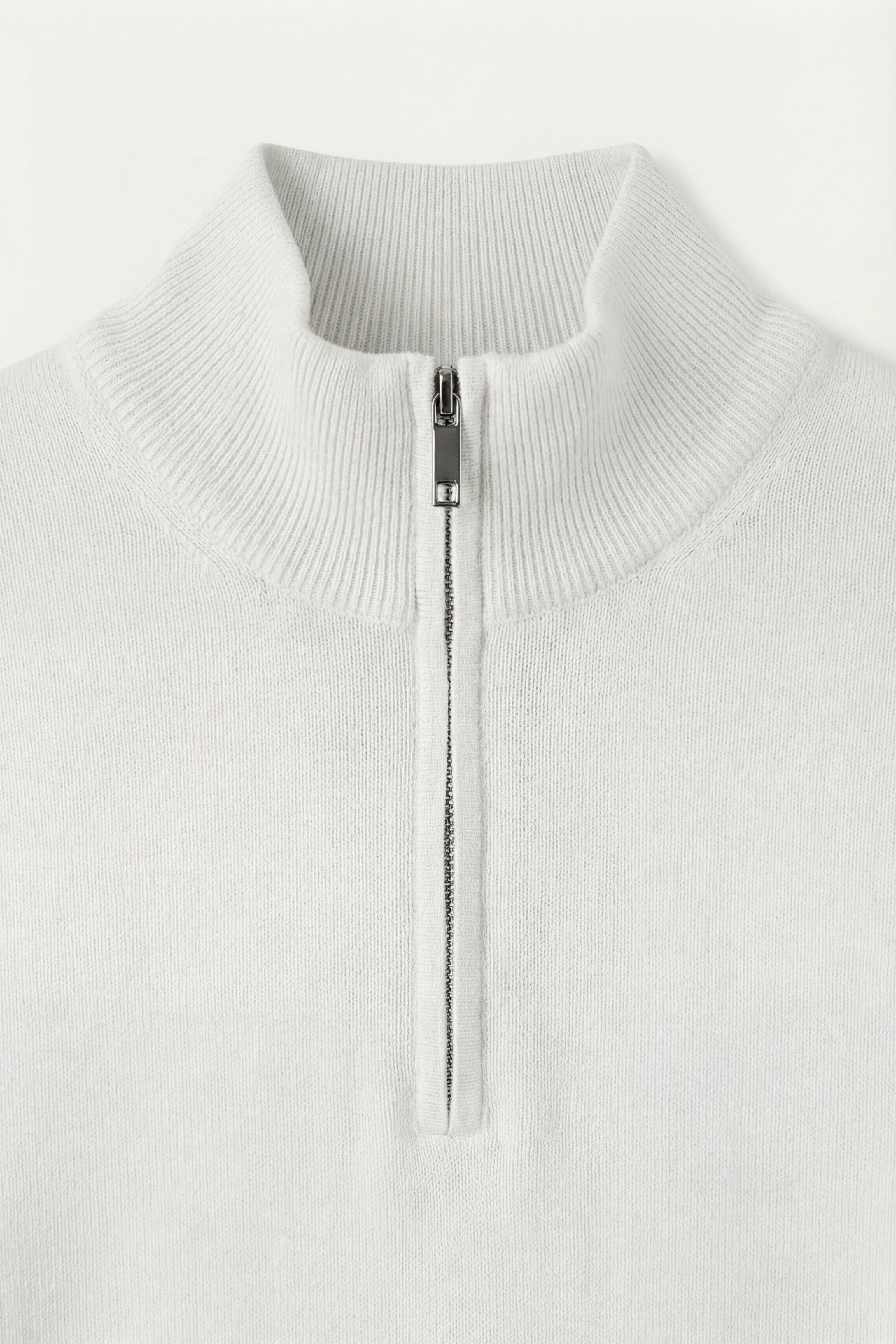 Arlino Quarter Zip Knit White