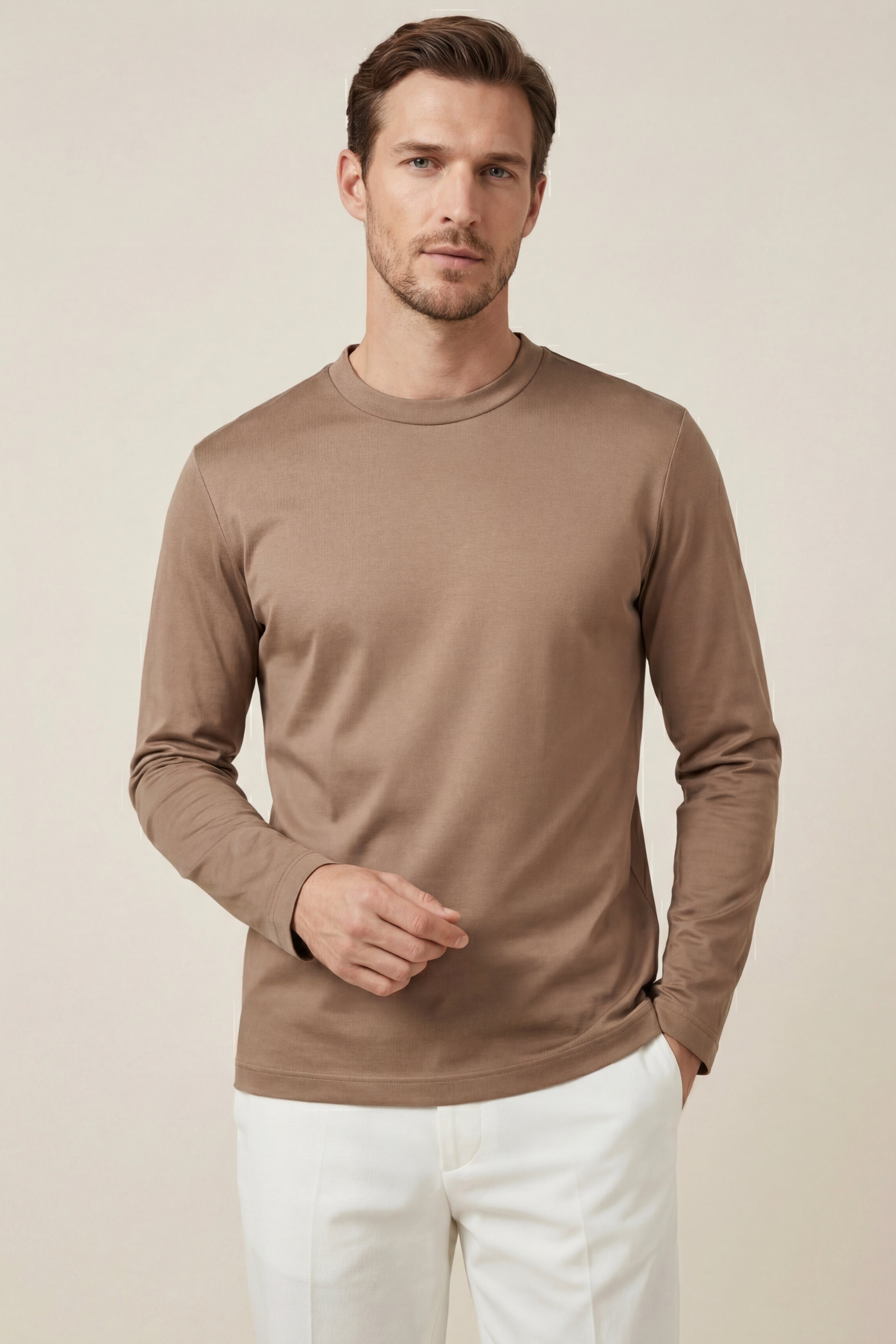 Eterna Longsleeve Taupe